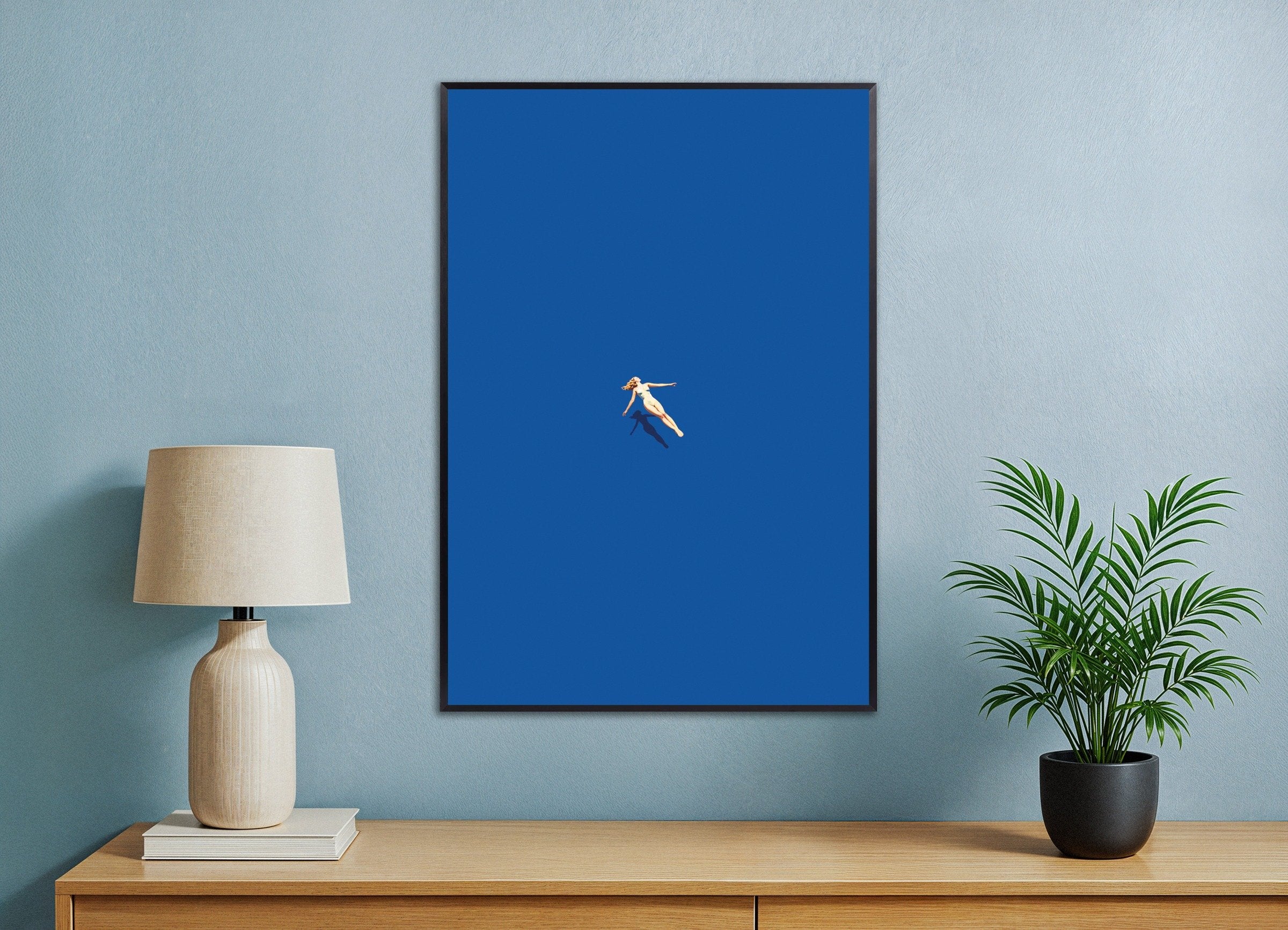Kvinde svømmende på vand, SPA plakat