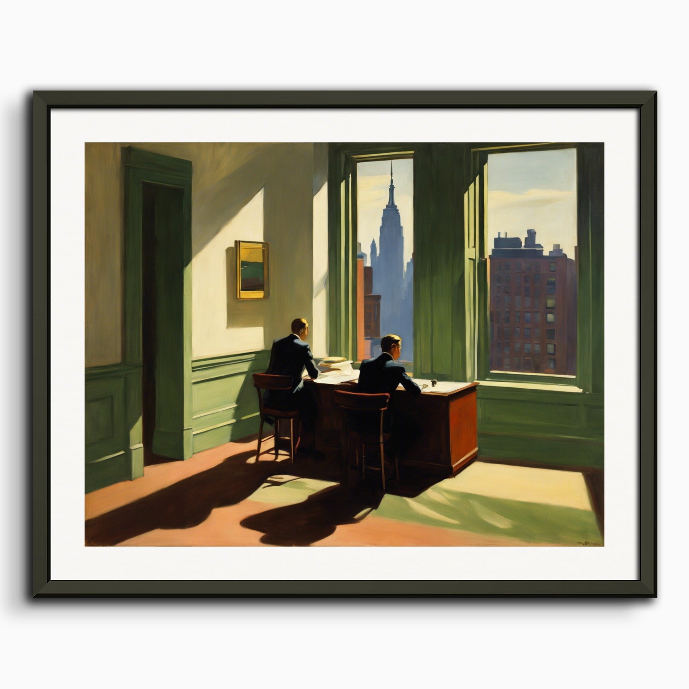 Poster: Realistic American painting of the 20th century,