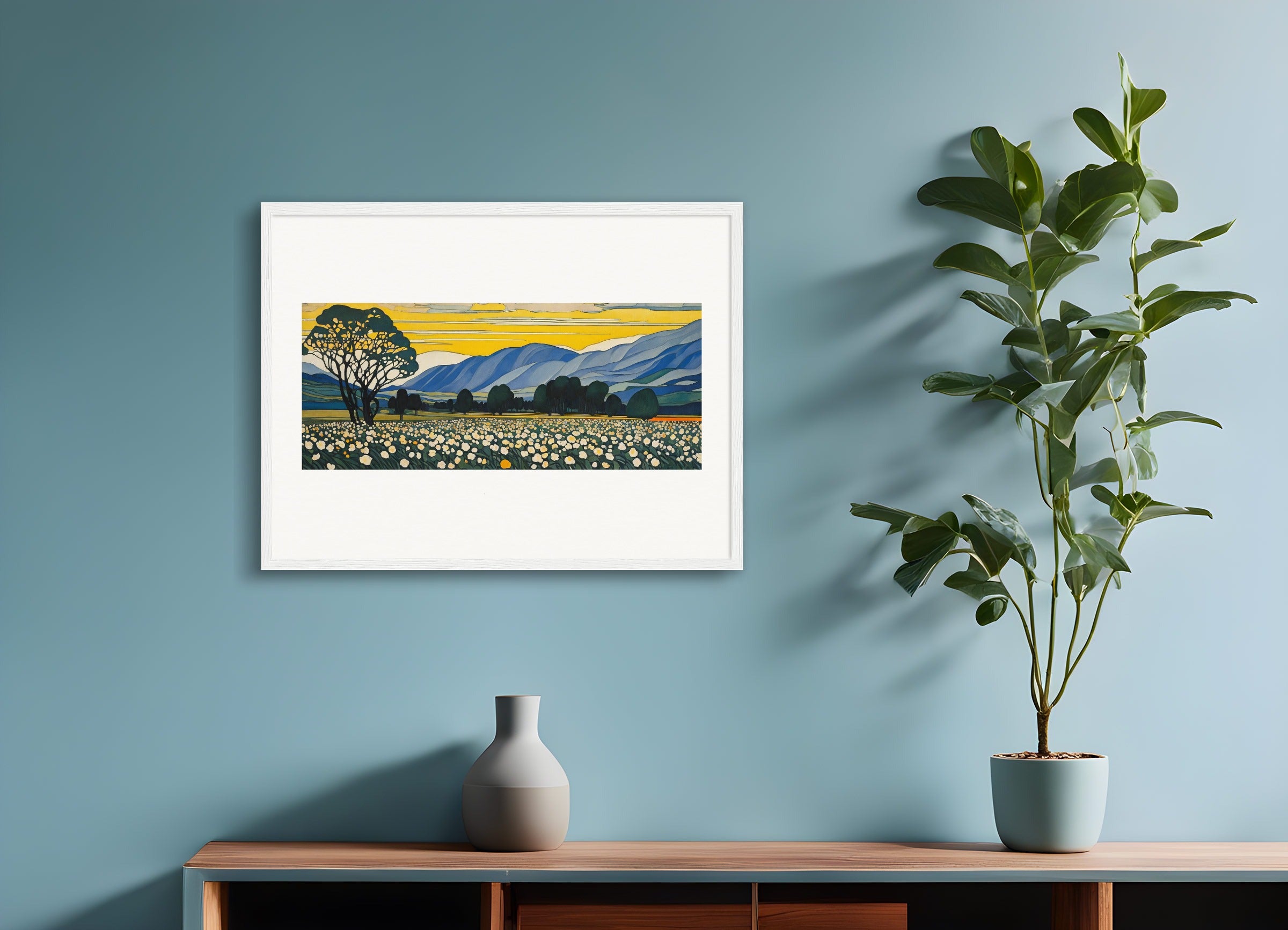 Poster with wood frame: Koloman Moser,