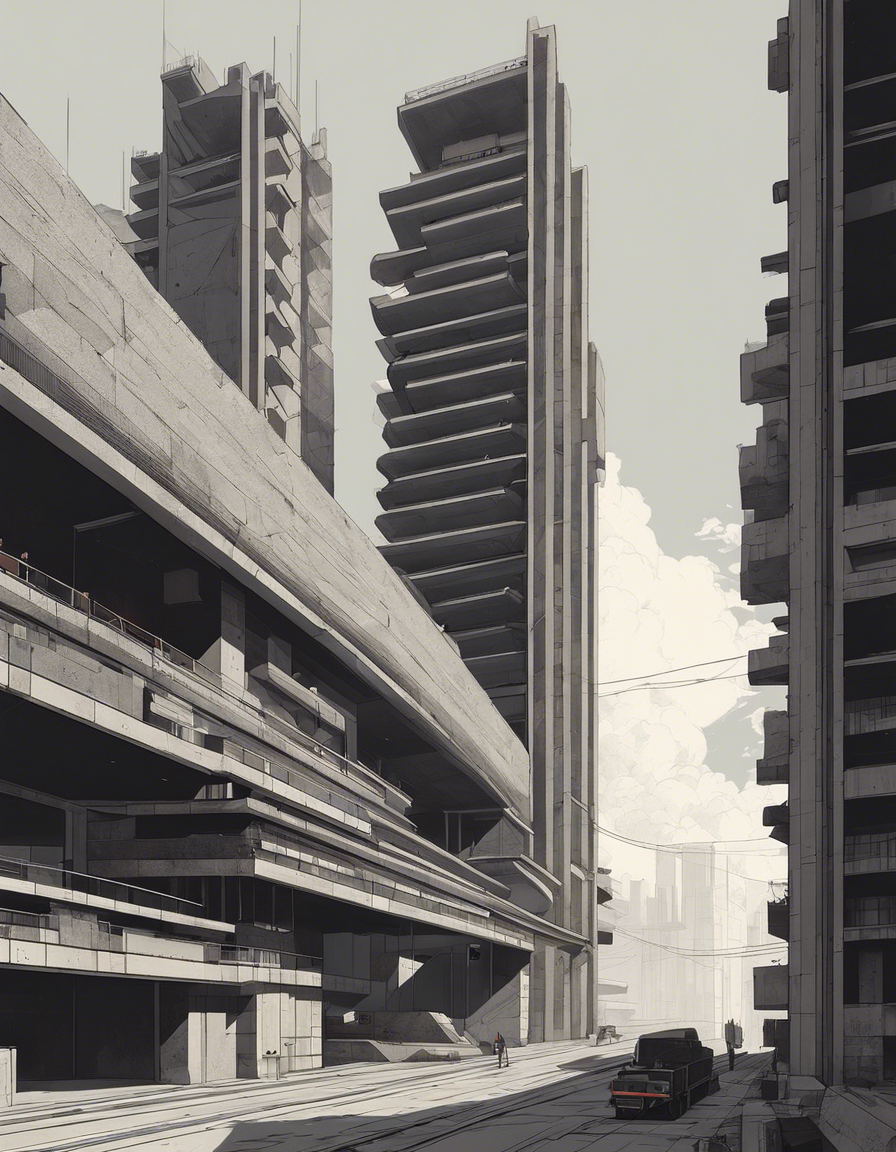 Lo-fi, Brutalist arkitektur - Plakat