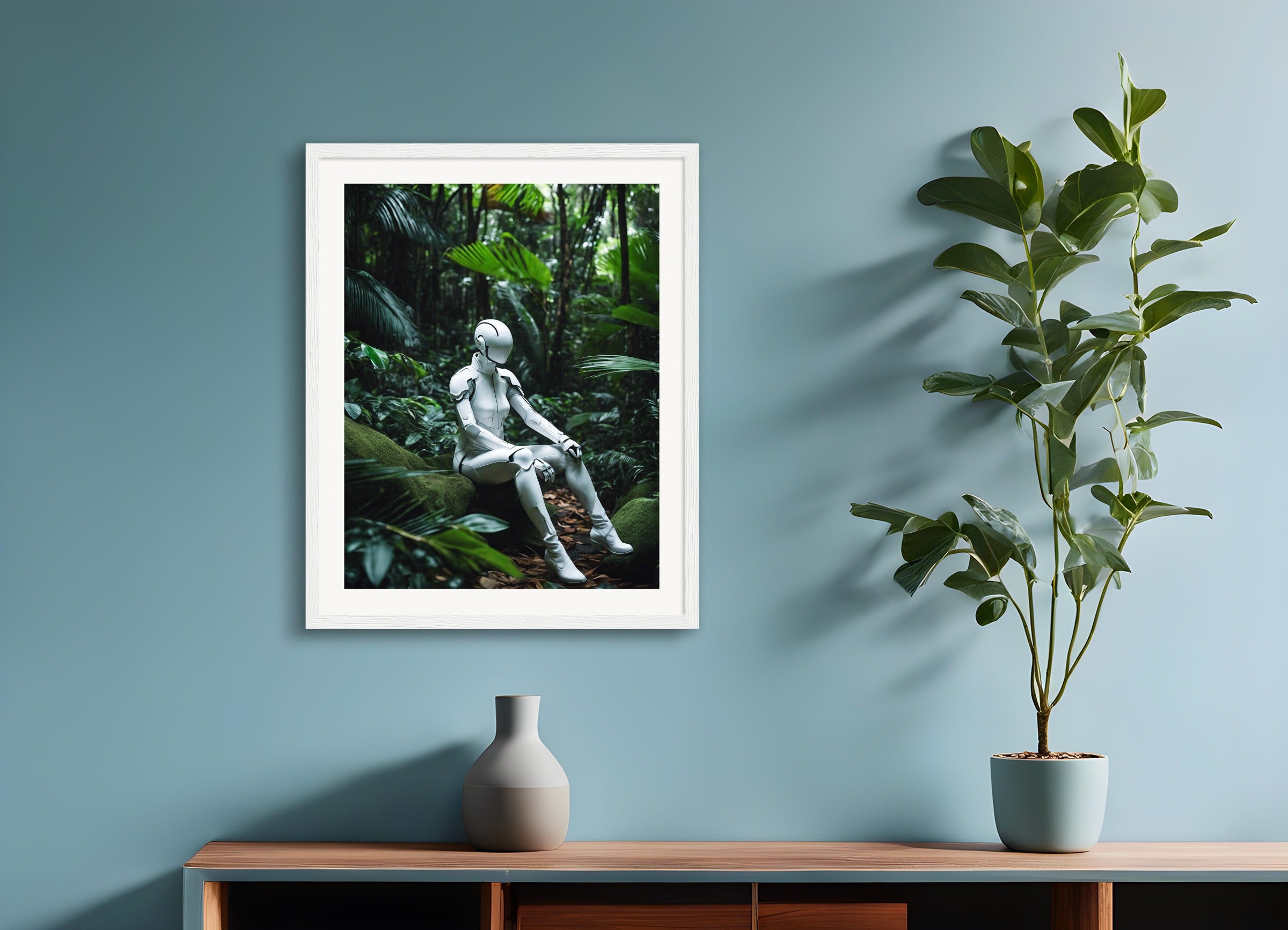Poster with wood frame: Realistic photography,