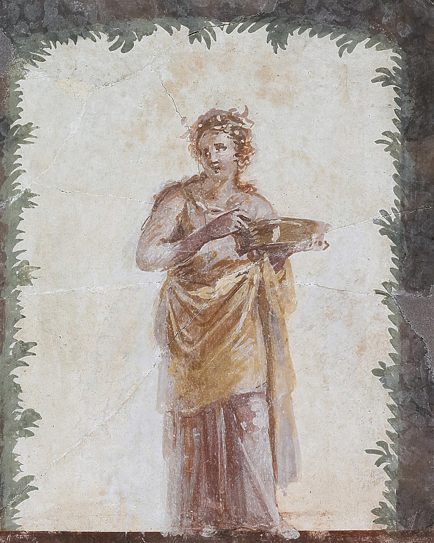 Pompeji Fresko Fragment med Maenade og Påfugl Plakater