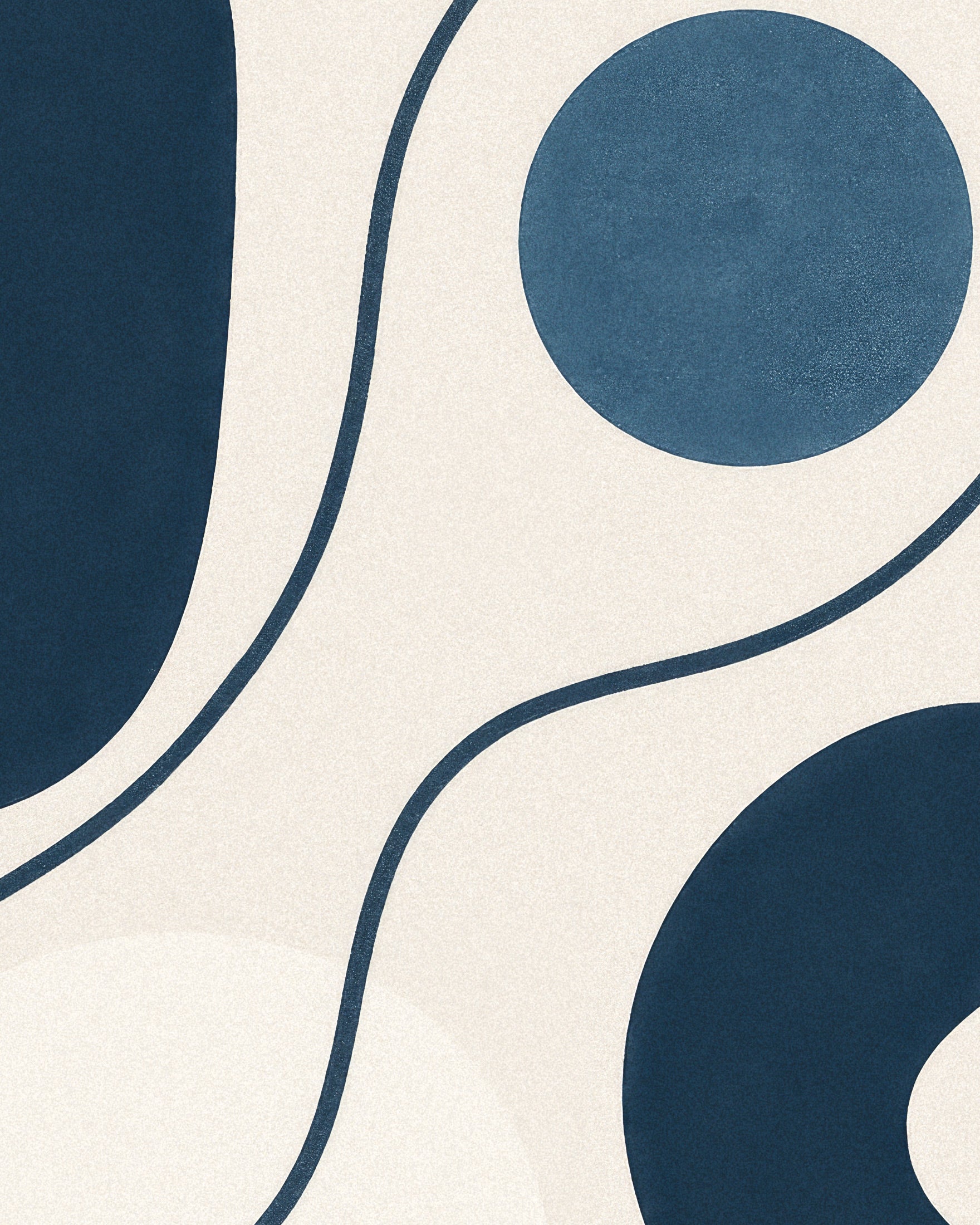 Inflections 01 – moderne abstrakt linjekunst i blå Plakat