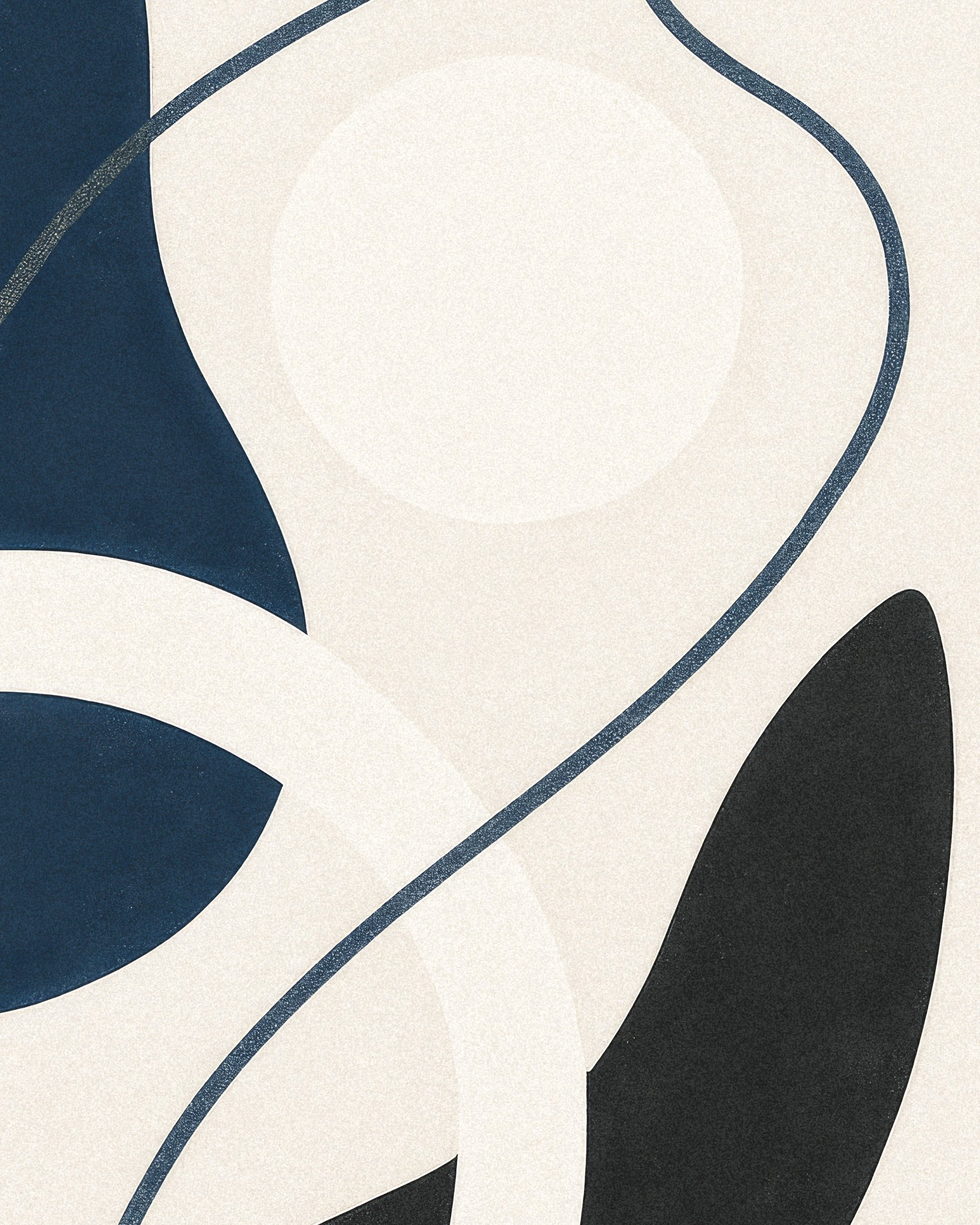 Inflections 04 – abstrakt plakat med kurver og kontrast