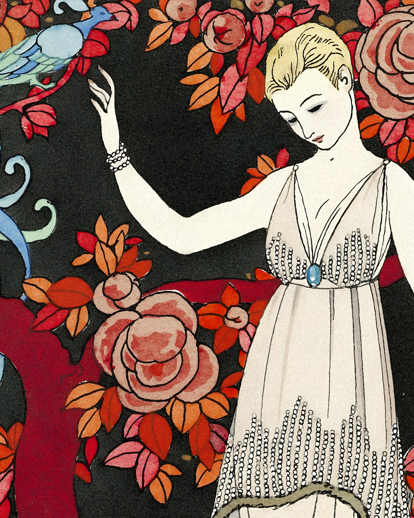 "L'Arbre de Science" af Georges Barbier (1914) - Art Deco Plakat