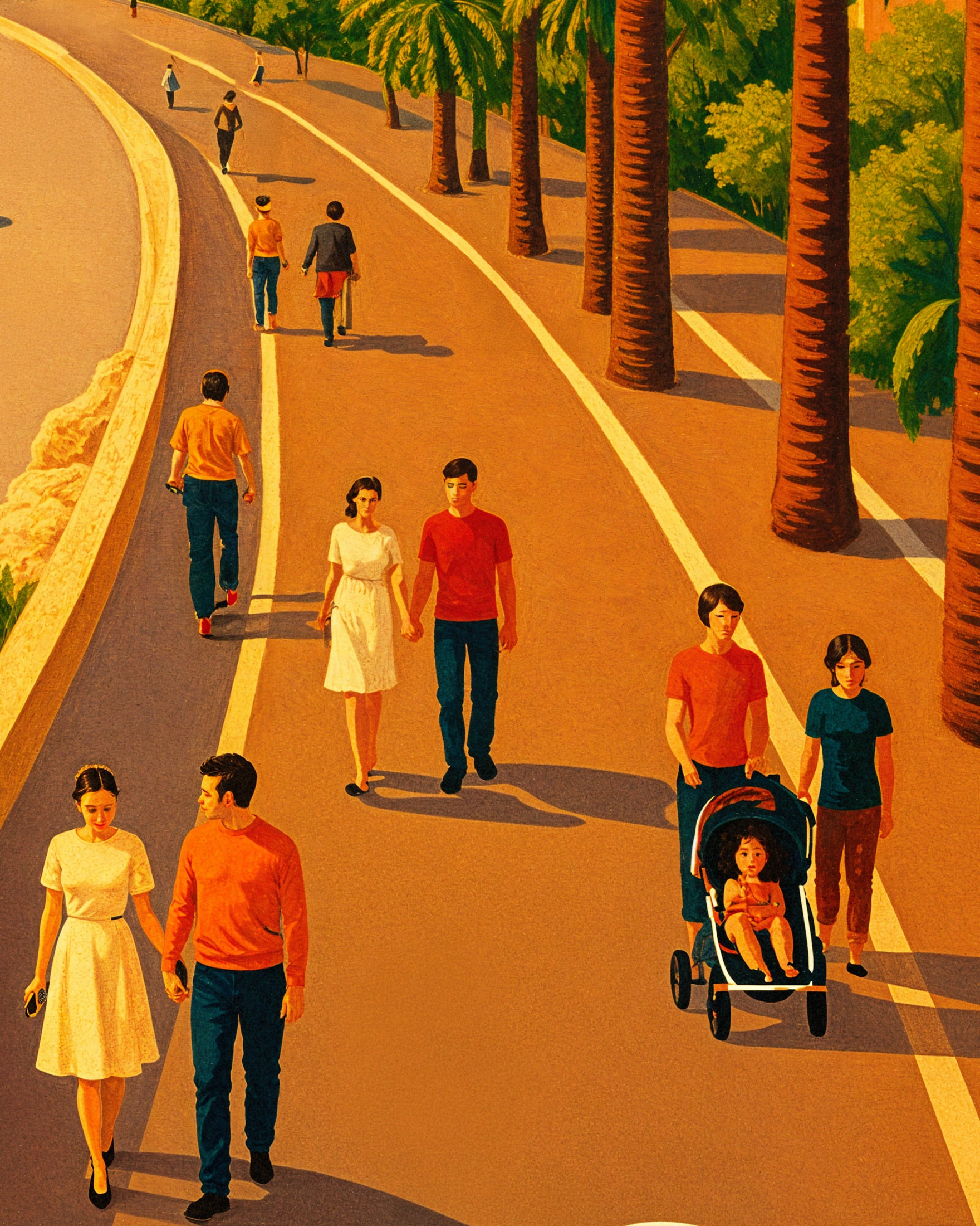 Flot Promenade Plakat – Franske Riviera