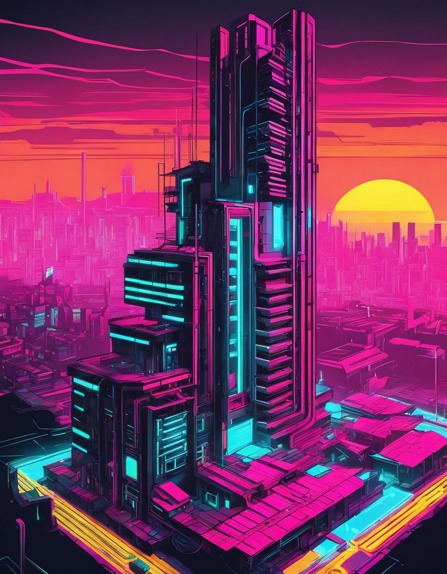 Neon punk, Stjernelys by - Plakat