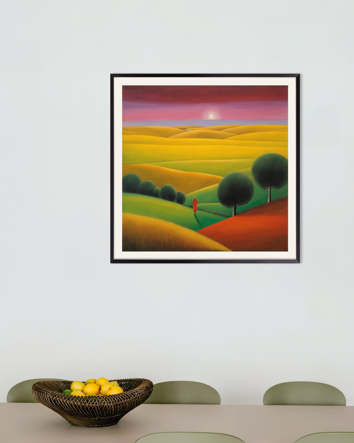 Poster of Abstract expressionism, walking on land - Poster, with metal frame