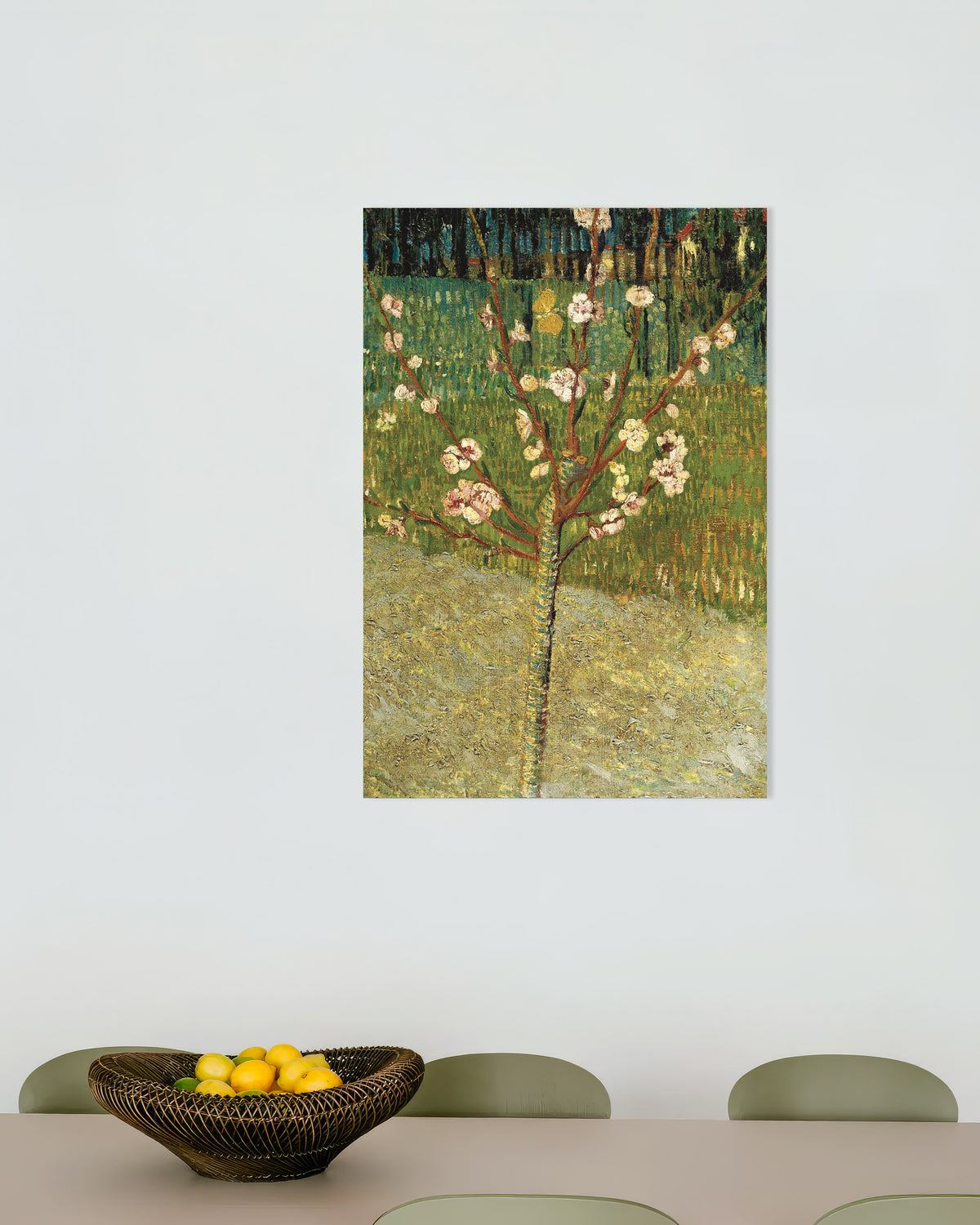 Poster af Mandeltræ i blomst (1888) af Vincent van Gogh