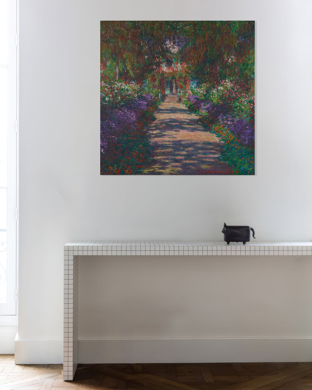 Plakat En allé i Monets have i Giverny (1902) af Claude Monet