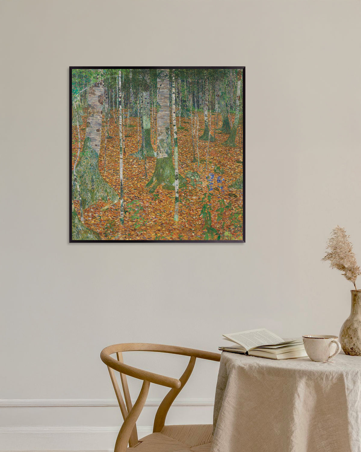 Plakat Birkeskov (1903) af Gustav Klimt med metalramme