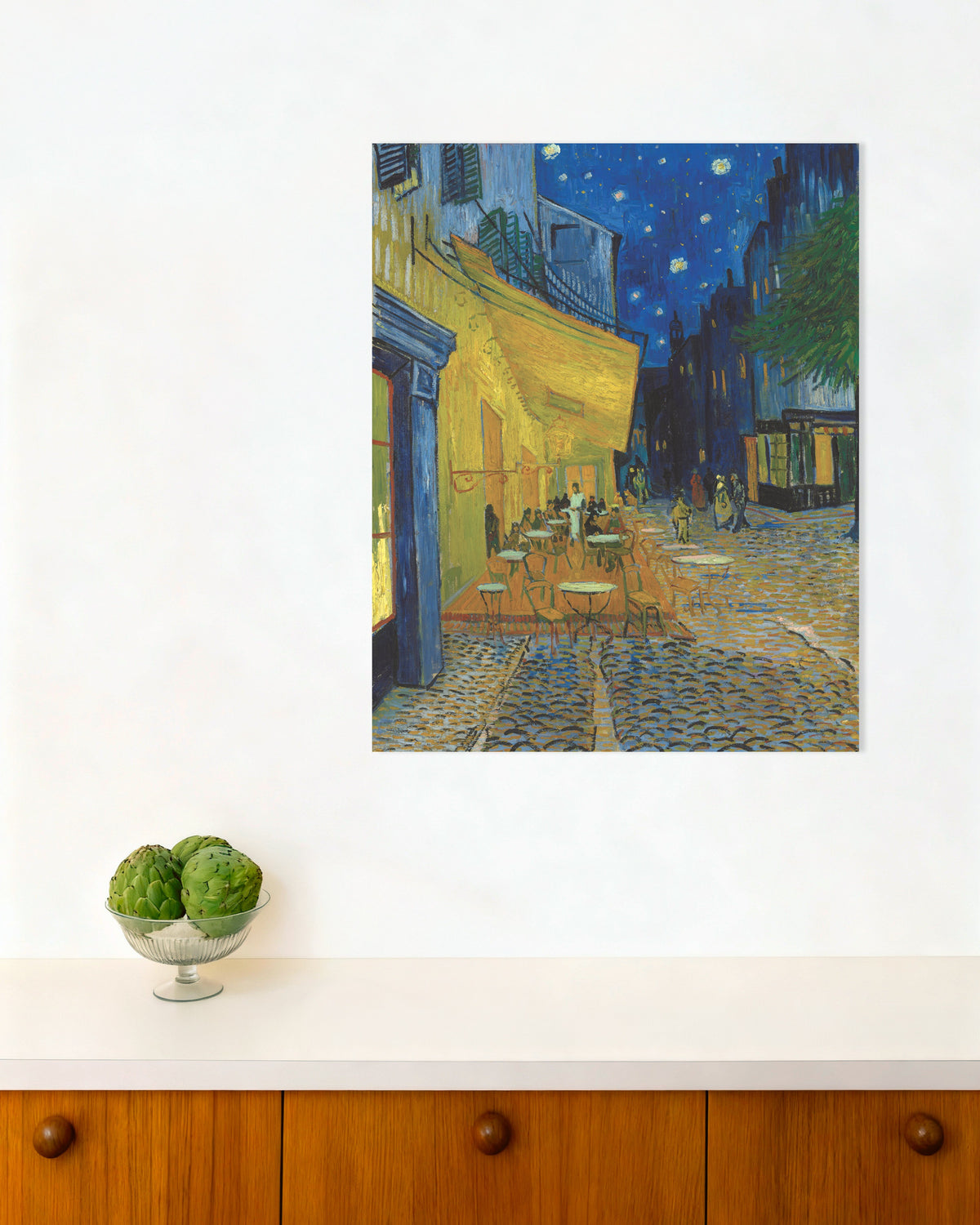 Plakat med Caféterrassen om aftenen (1888) af Vincent van Gogh