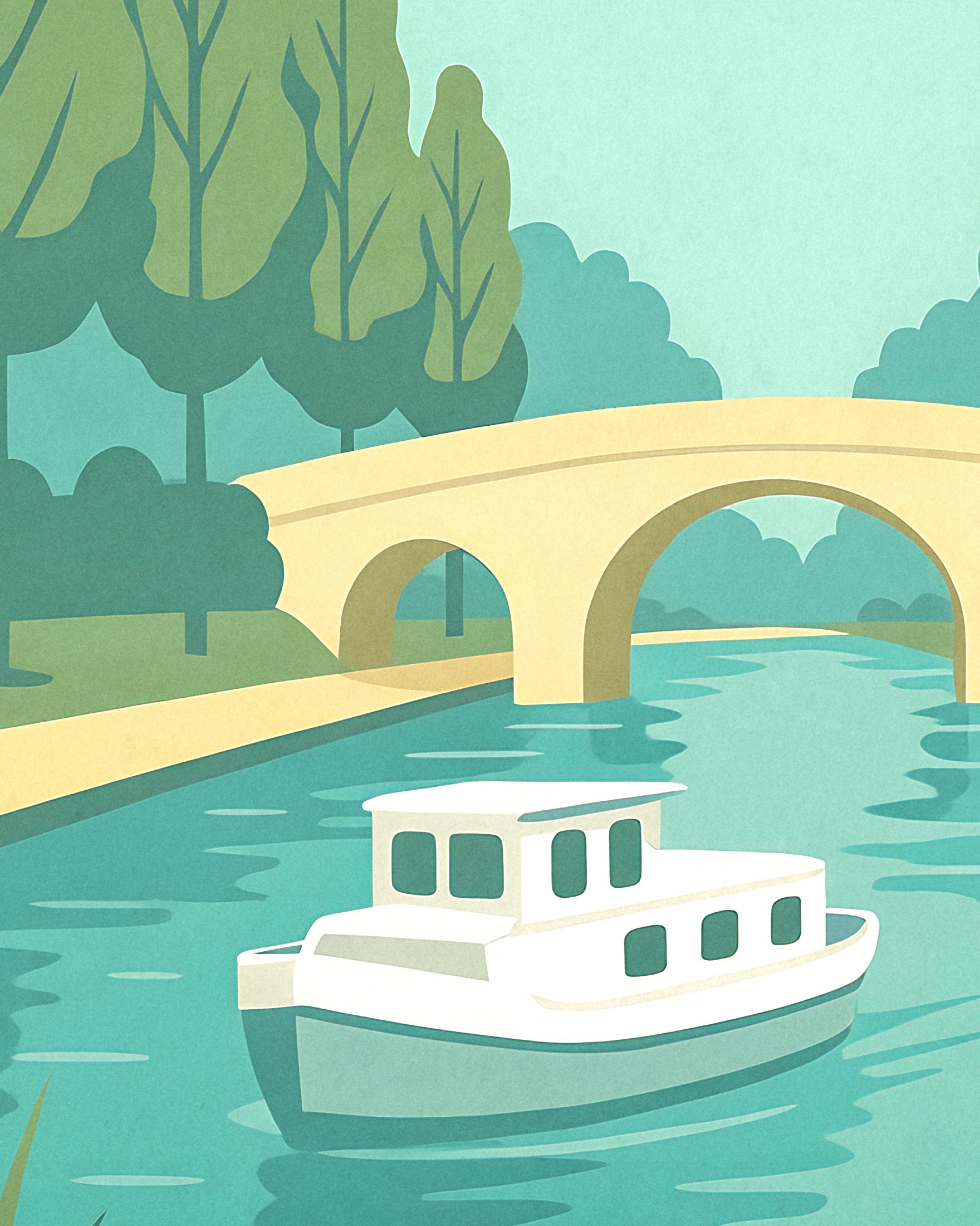 Canal du Midi Rejseposter - Fransk Vandvej
