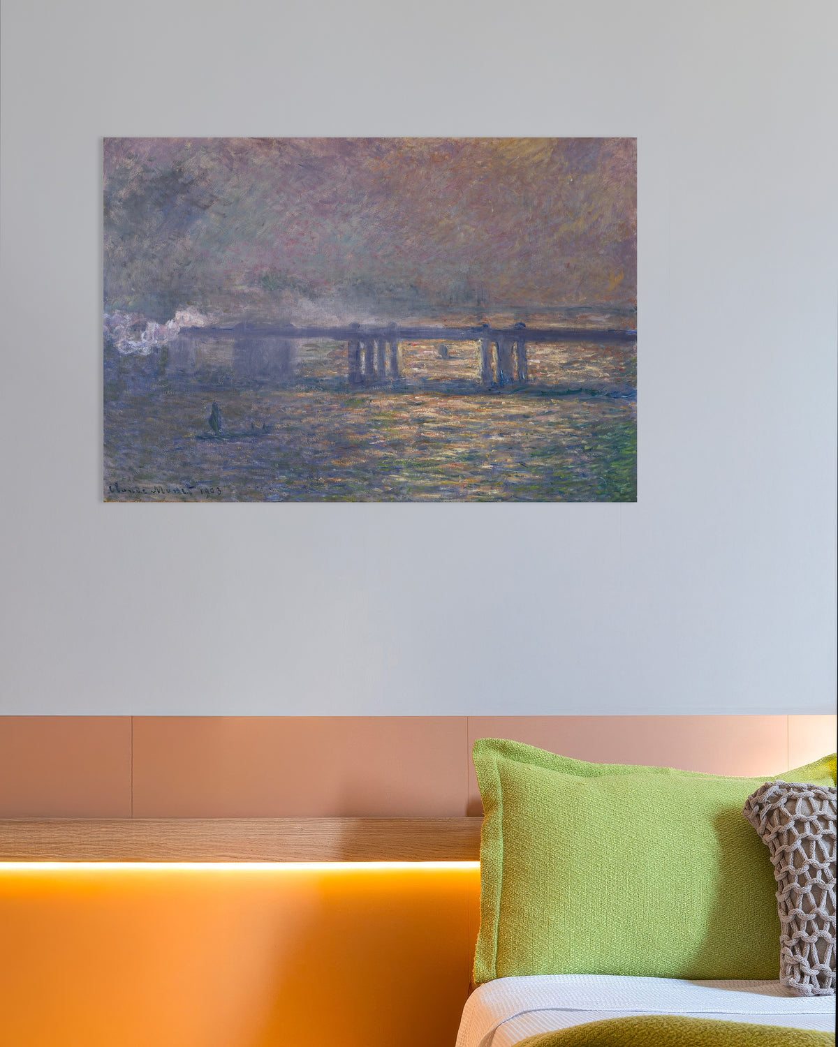 Plakat Charing Cross Bridge (1903) af Claude Monet