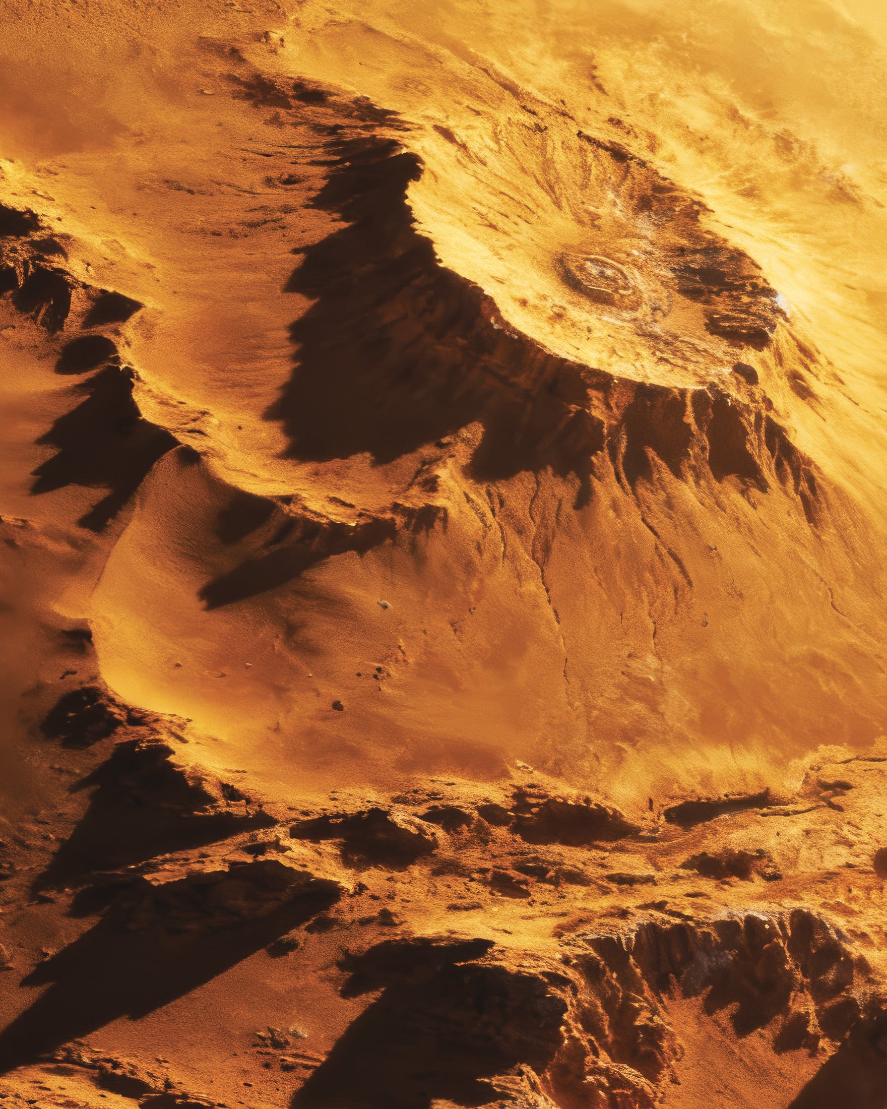 Golden Planet Poster, Sci-Fi Ørkenverden Plakater