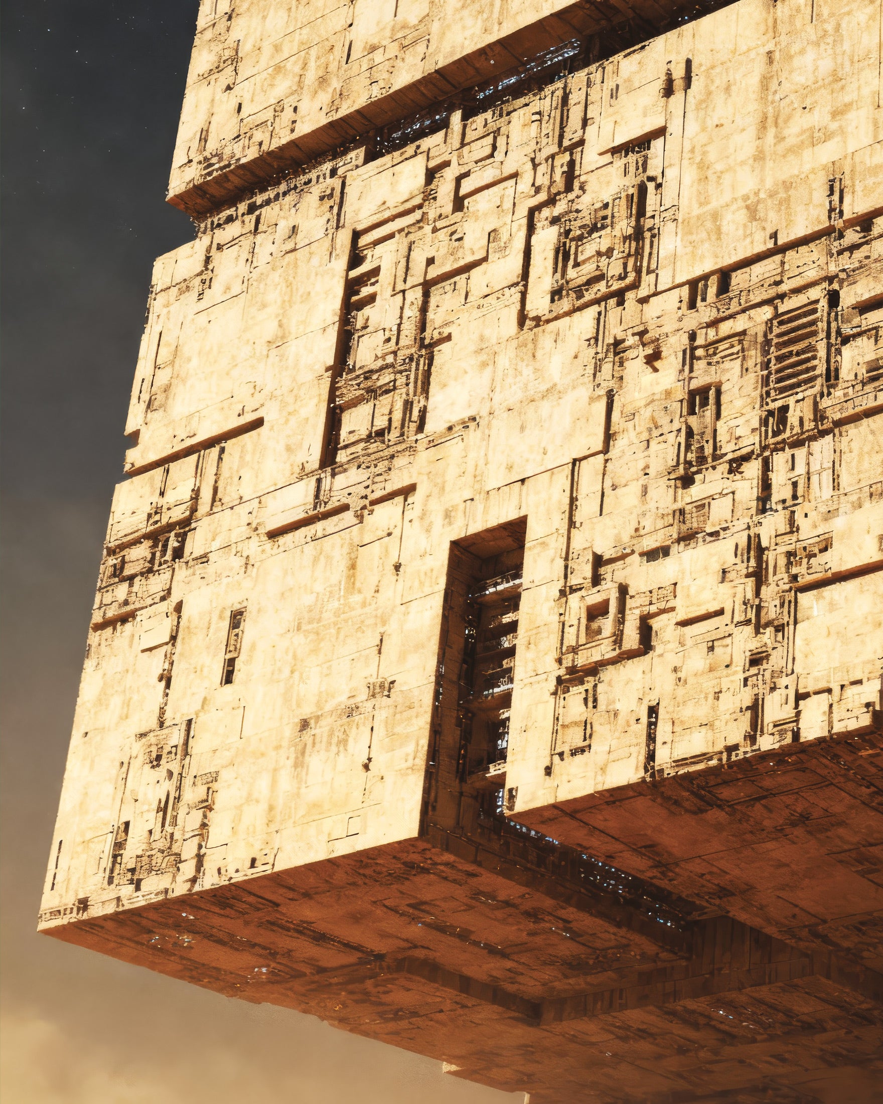 Kæmpe Ørkenkubus, Dune, Sci-Fi Megastruktur Plakater