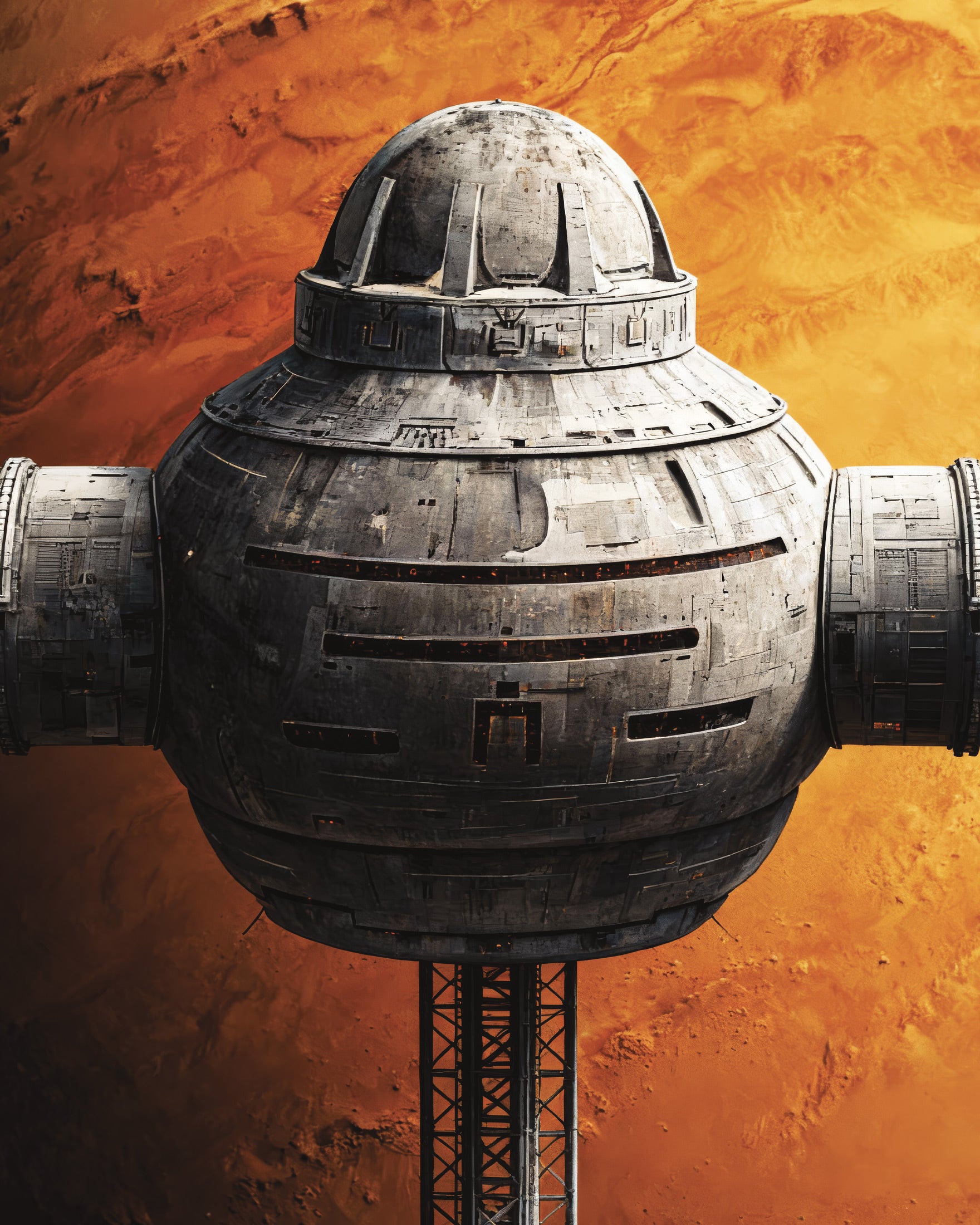 Orbital Station Poster, Dune, Sci-Fi Planet Plakater