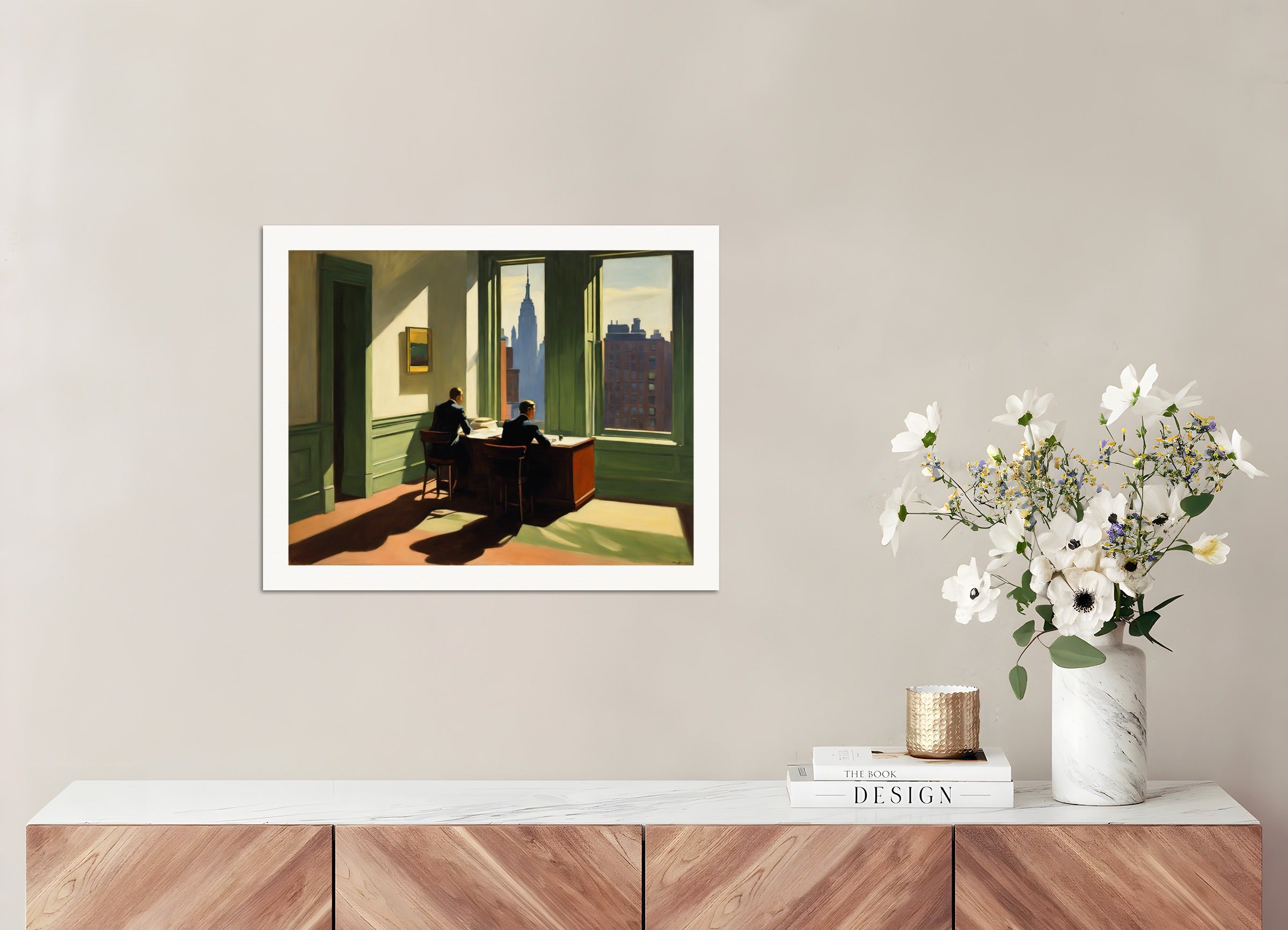 Poster: Realistic American painting of the 20th century,