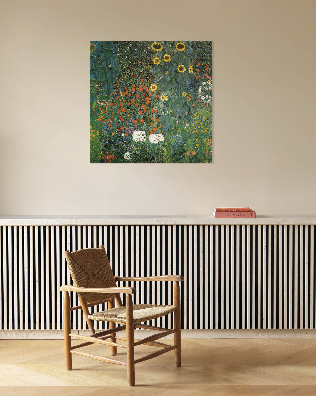 Plakat Bondehave med solsikker (1907) af Gustav Klimt