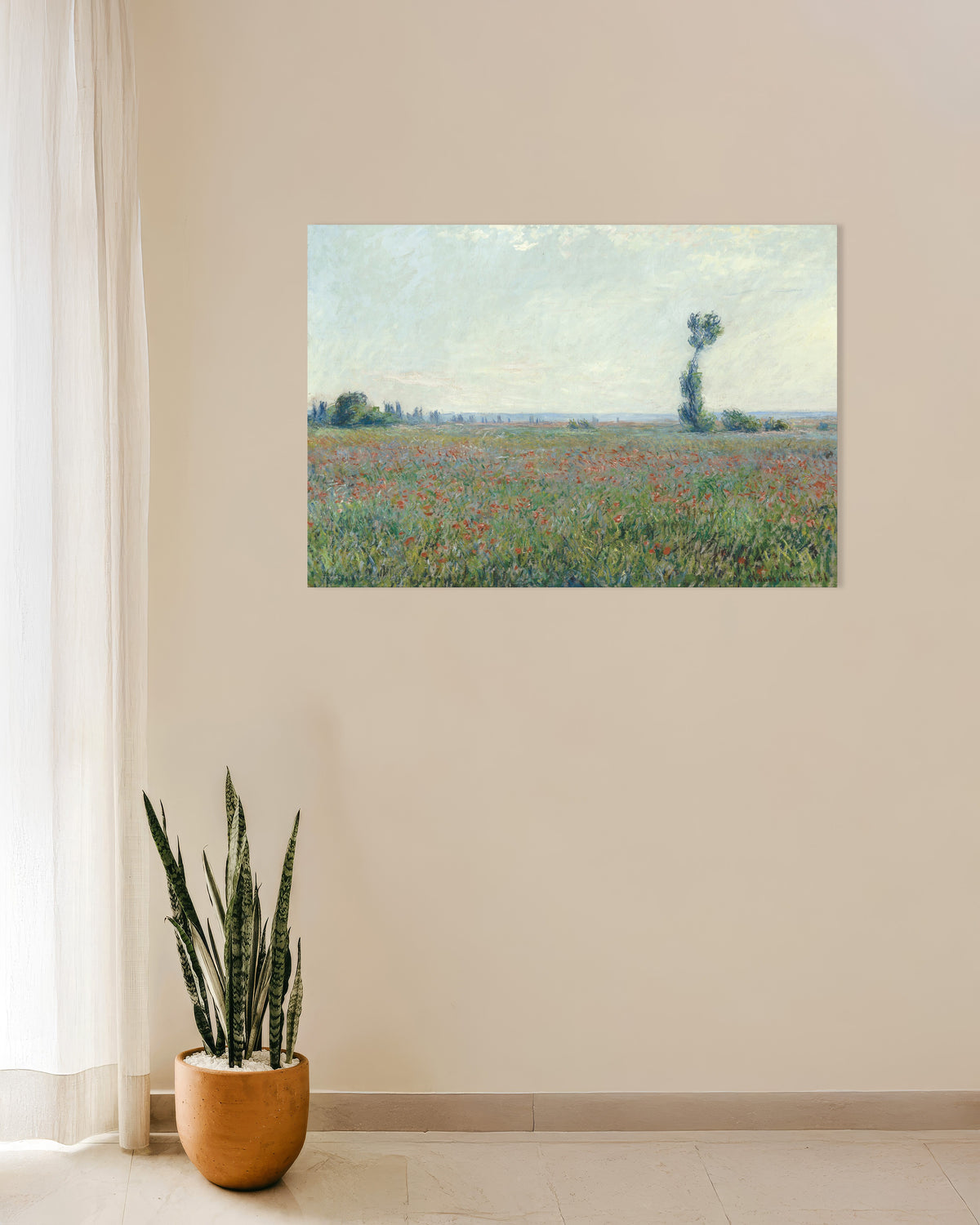 Plakat Valmuemark af Claude Monet