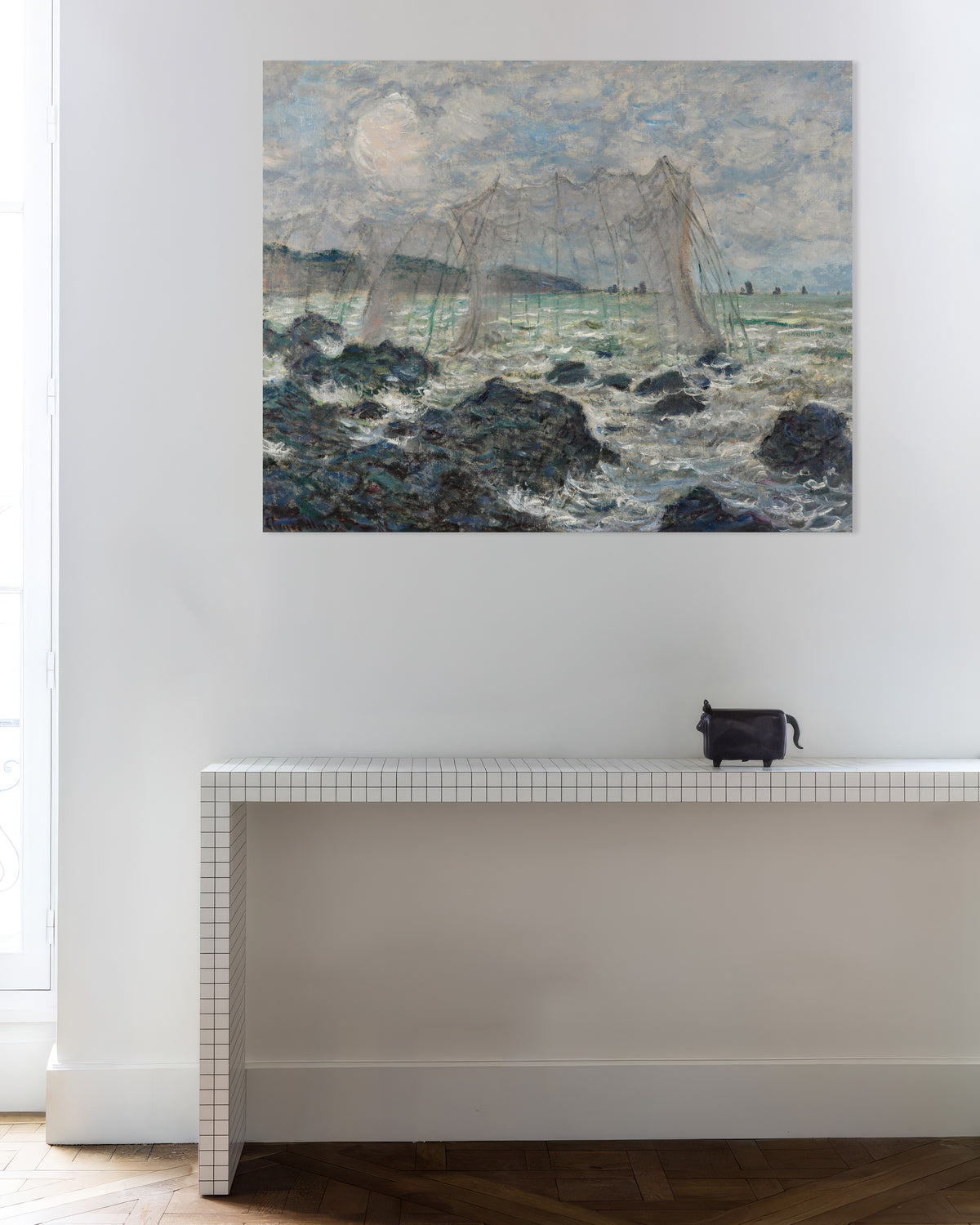 Plakat Fiskenet ved Pourville (1882) af Claude Monet
