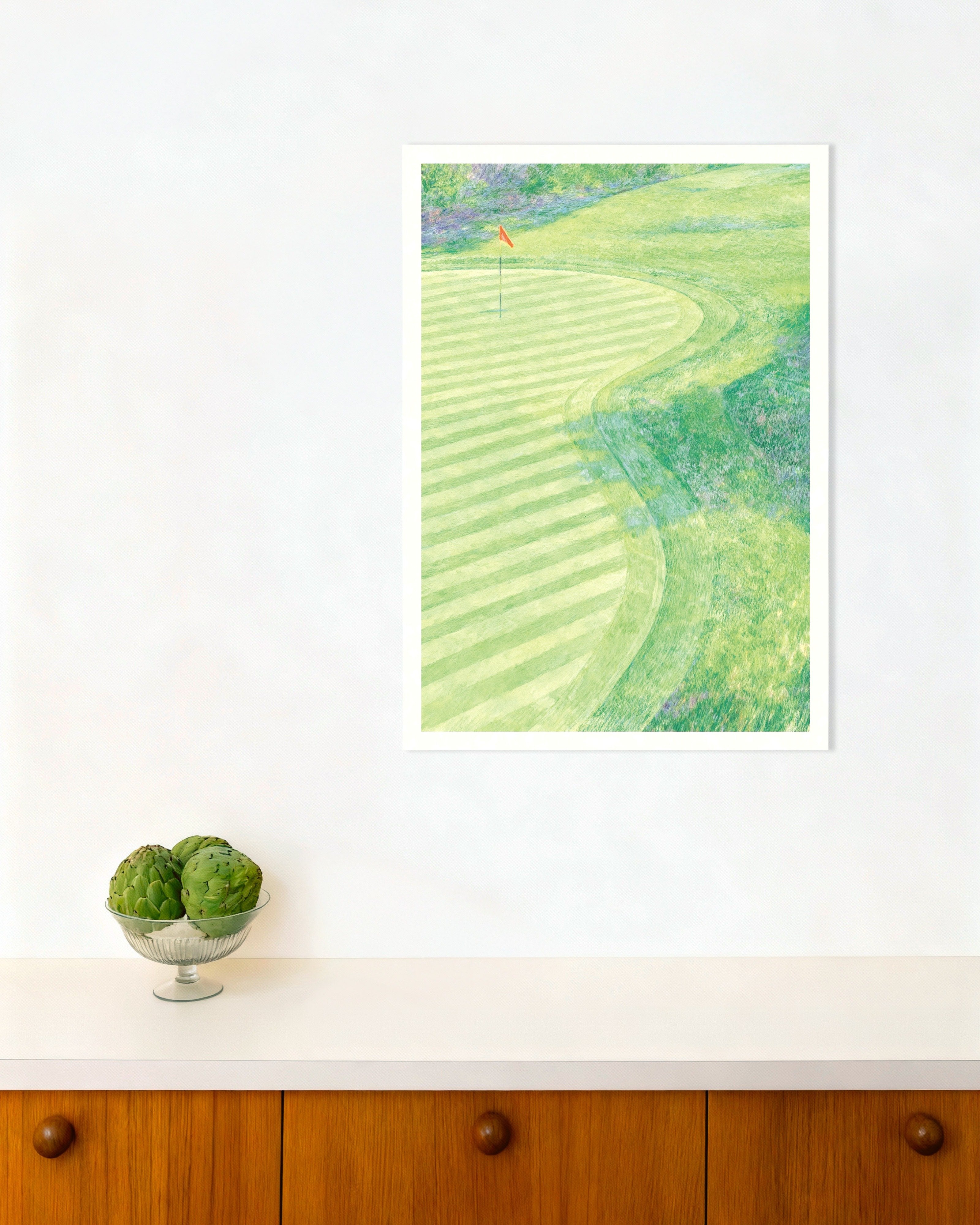 Poster of Golf poster – Impressionism, green landscape art print