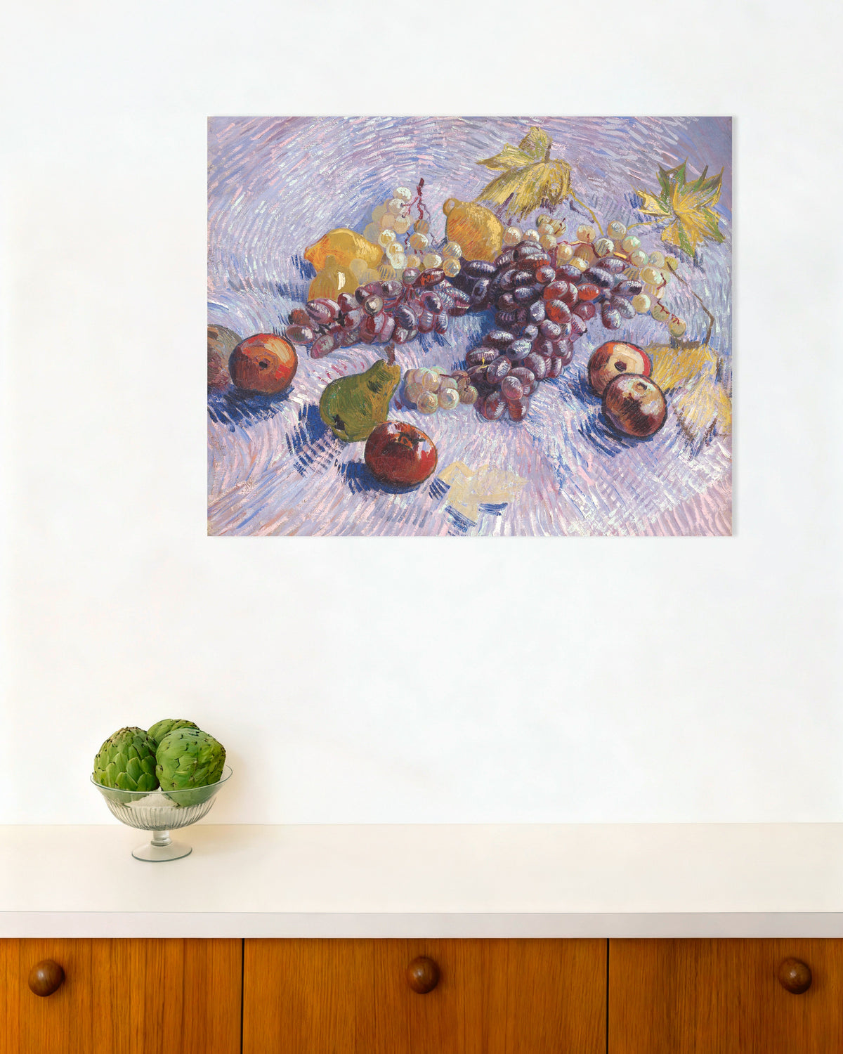 Poster med Druer, citroner, pærer og æbler (1887) af Vincent van Gogh