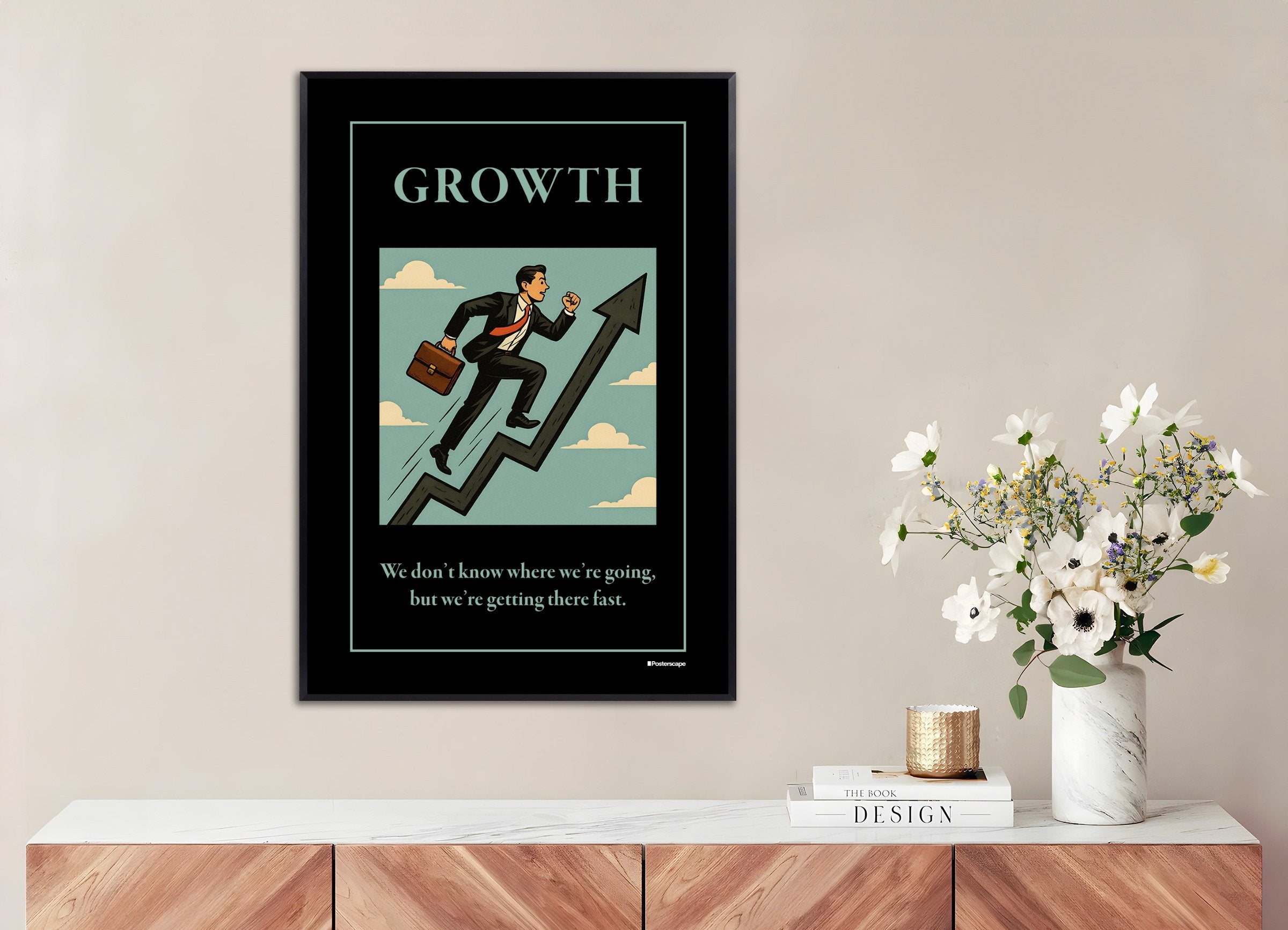 Poster of Growth - Demotivational Poster, with metal frame