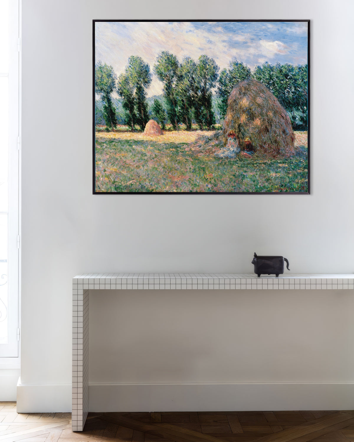 Plakat Høstakke (1885) af Claude Monet med metalramme