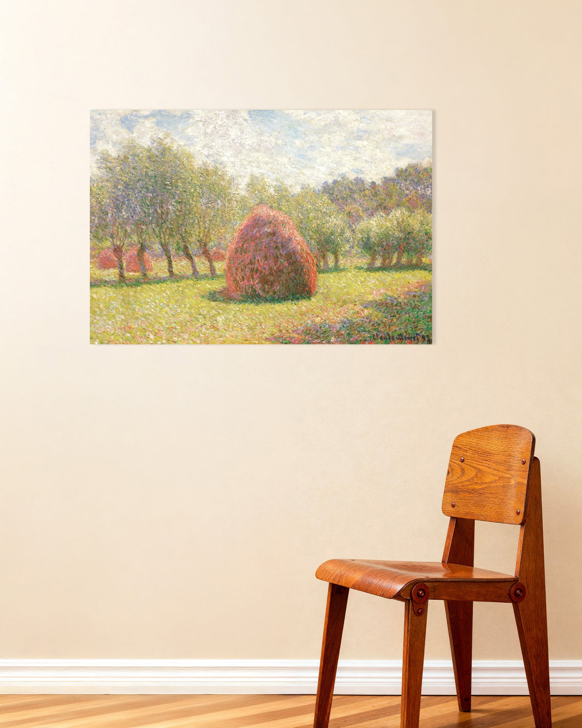 Plakat Høstakke i Giverny (1893) af Claude Monet