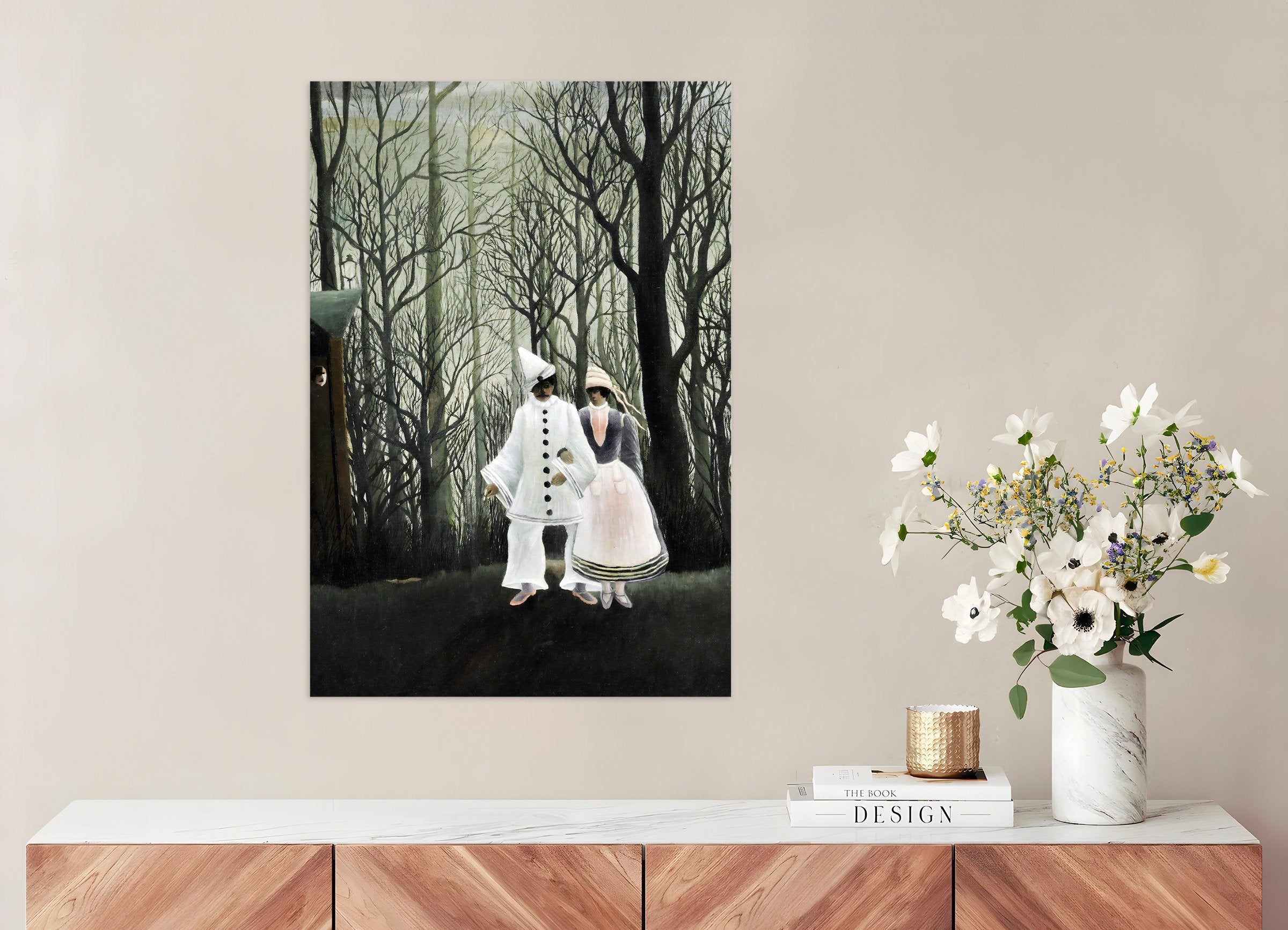 Poster of Henri Rousseau Print - A Carnival Evening (detail)