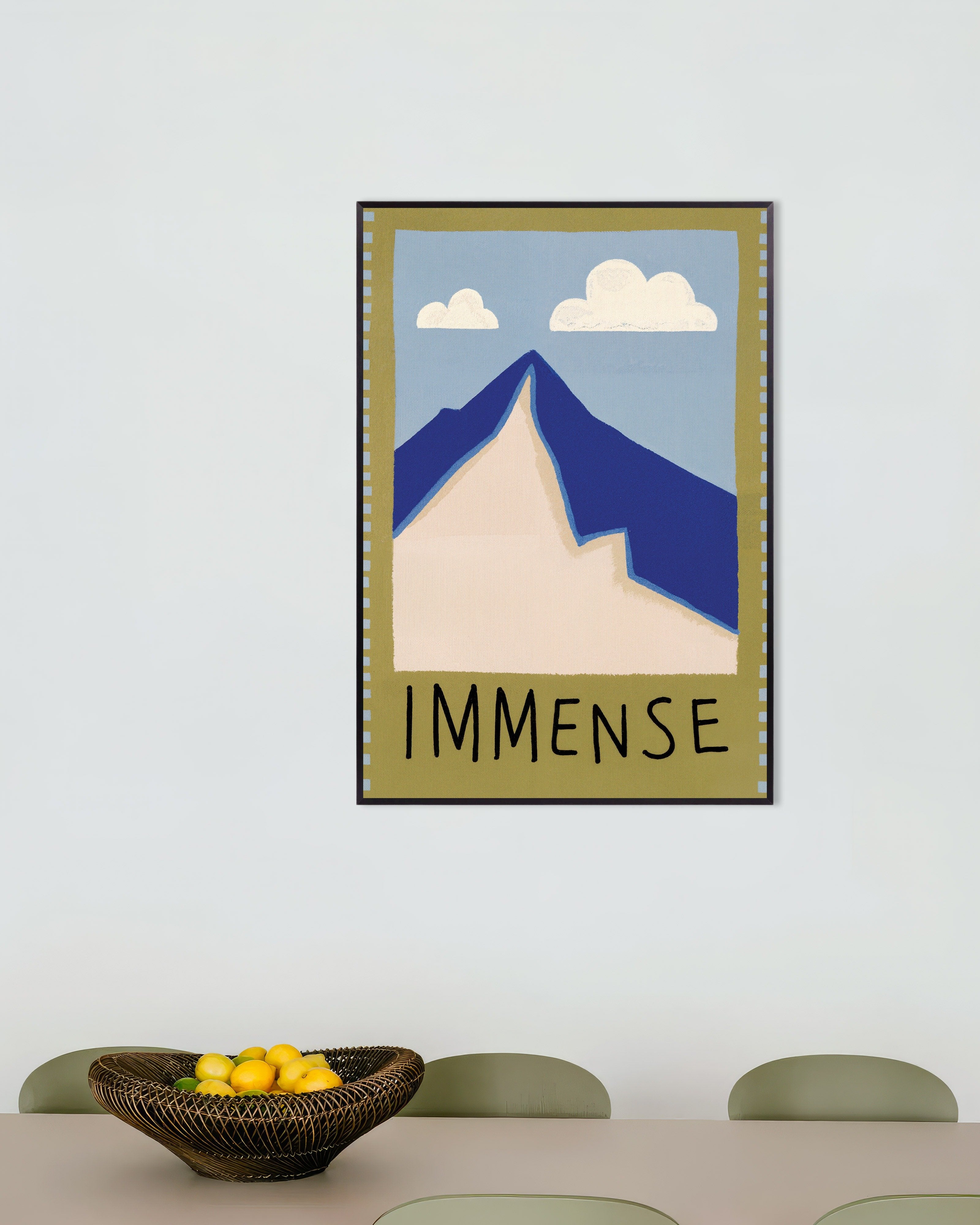 Poster of Immense - Typographic Poster, with metal frame