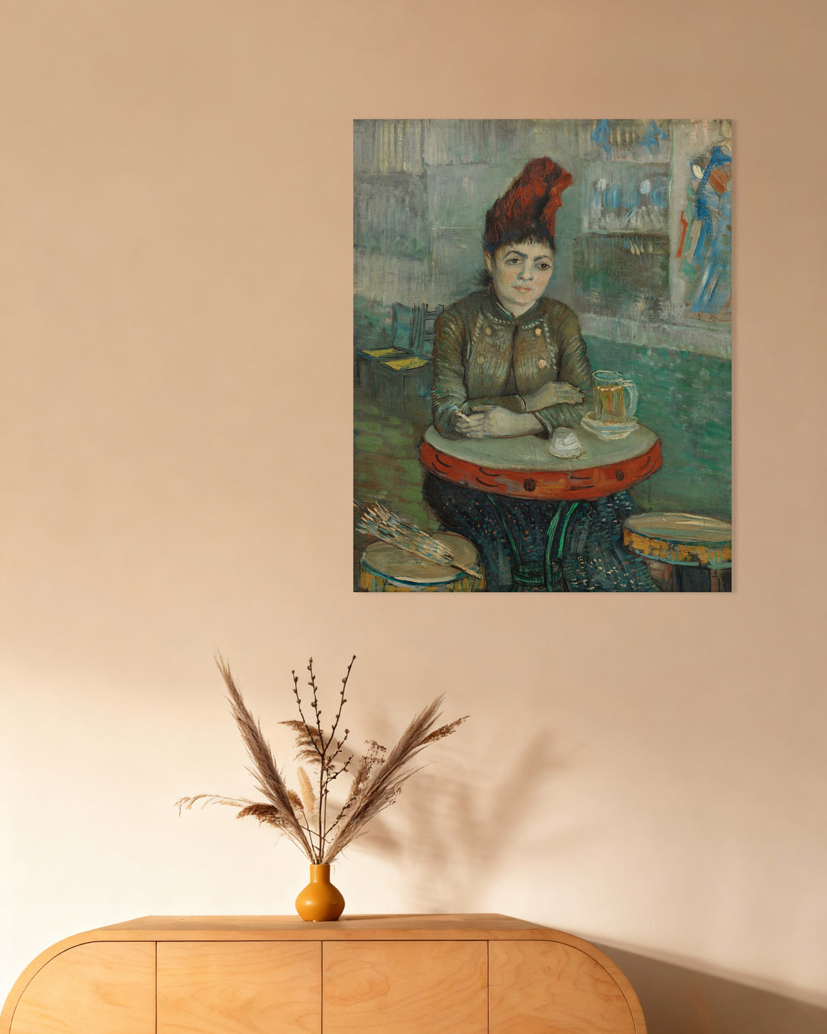 Poster af På caféen, Agostina Segatori i Le Tambourin (1887) af Vincent van Gogh