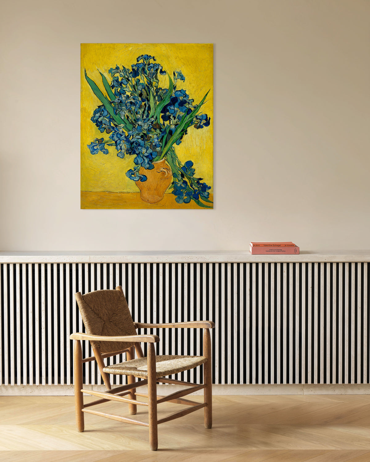 Poster med Iris i en vase (1890) af Vincent van Gogh