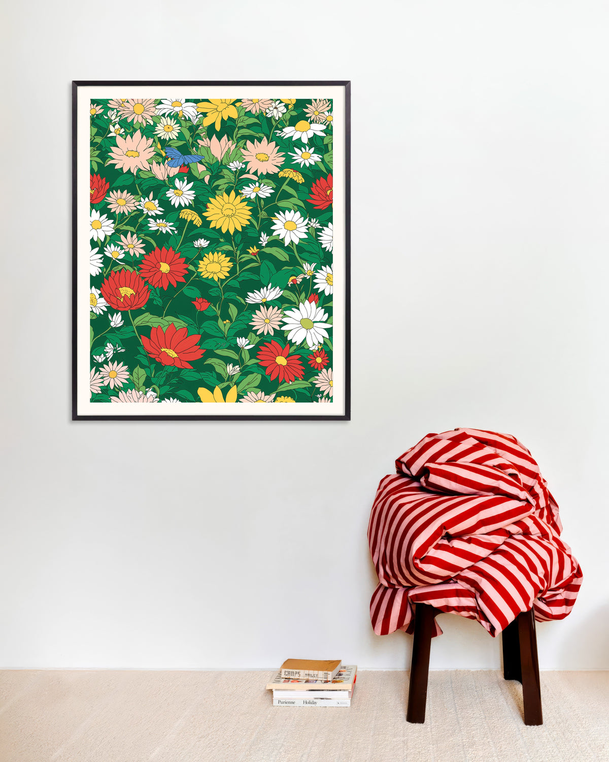 Plakat med Japansk animationsstudie, Blomst, med metalramme