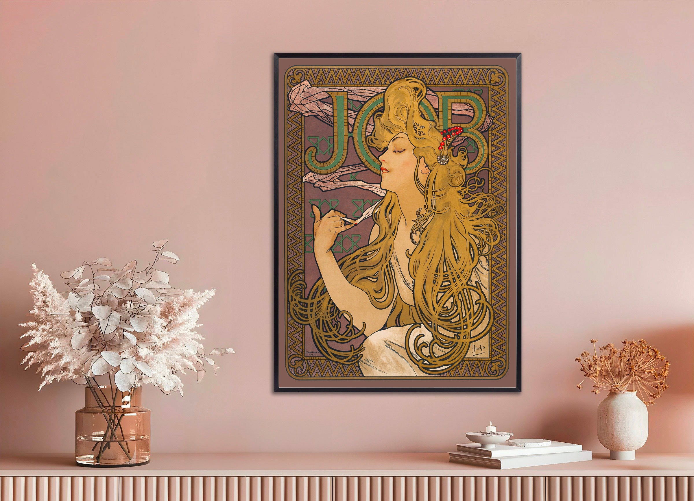 Job (1896) af Alfons Mucha - Plakat