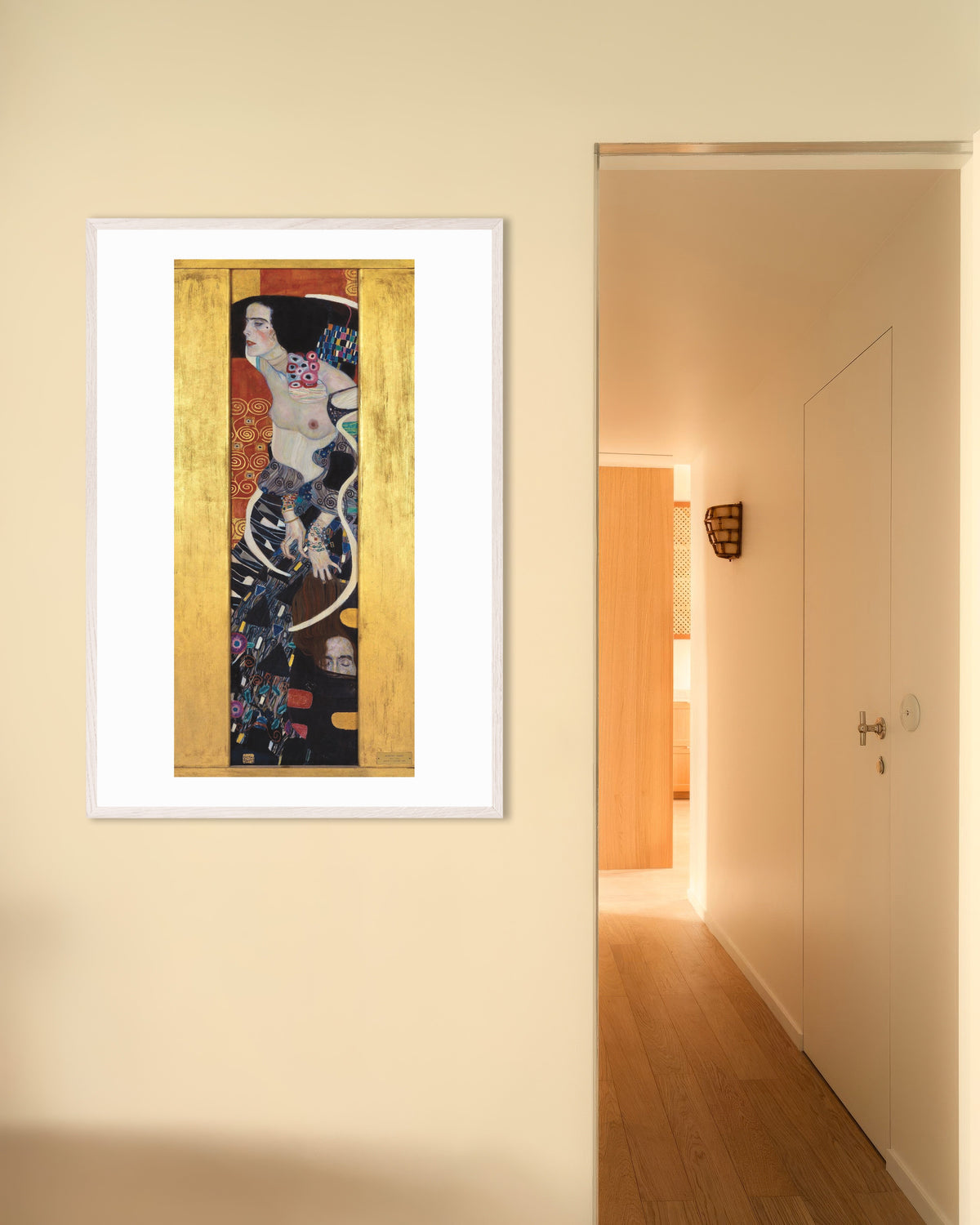 Plakat Judith II (1909) af Gustav Klimt med hvid træramme