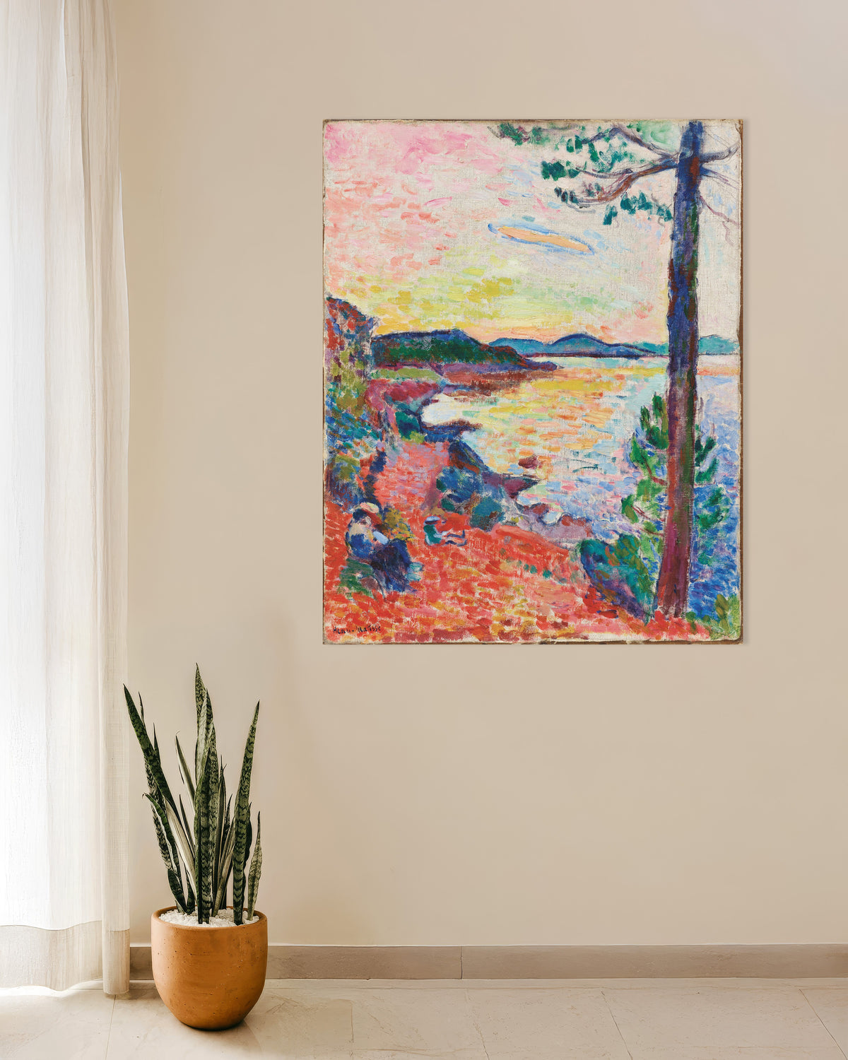 Poster af Le Goûter, Saint-Tropez-bugten (1904) af Henri Matisse