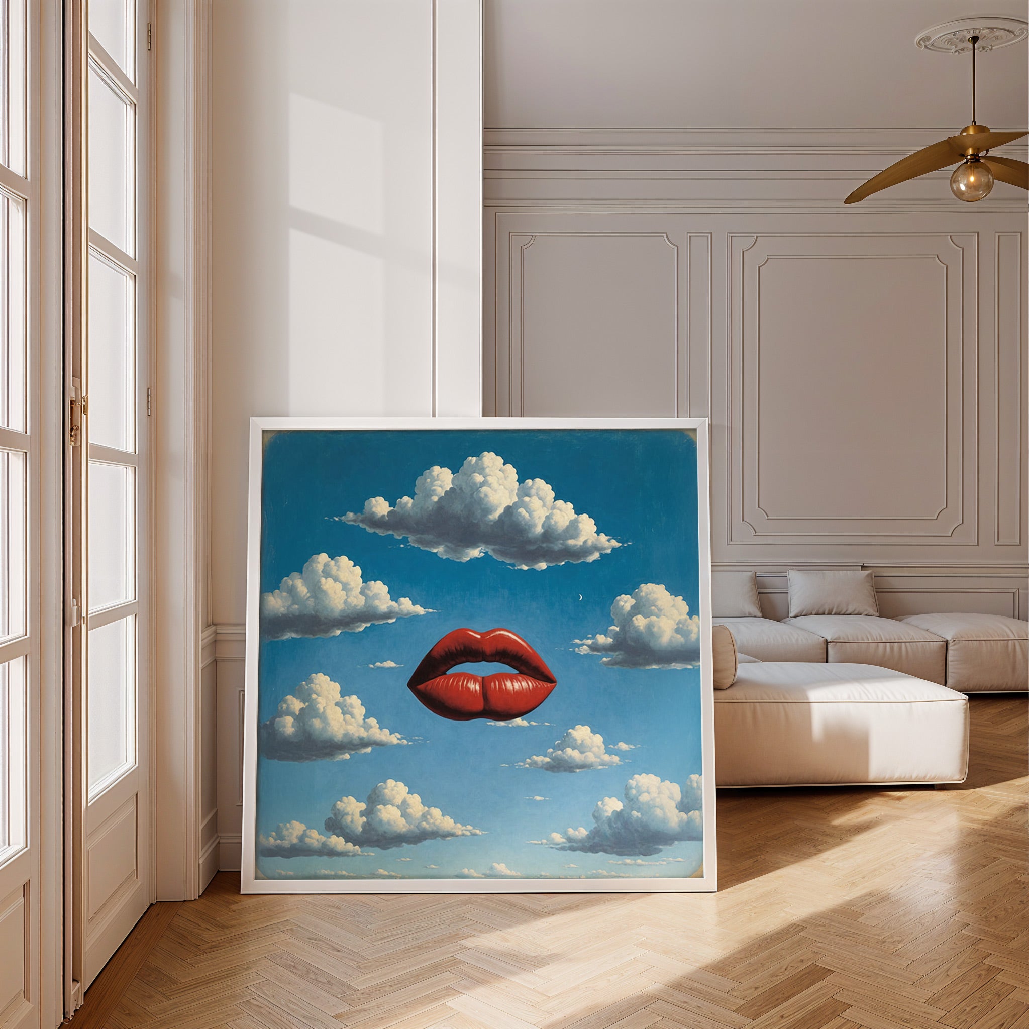 Røde Læber Poster – Drømmende Surrealisme Plakater