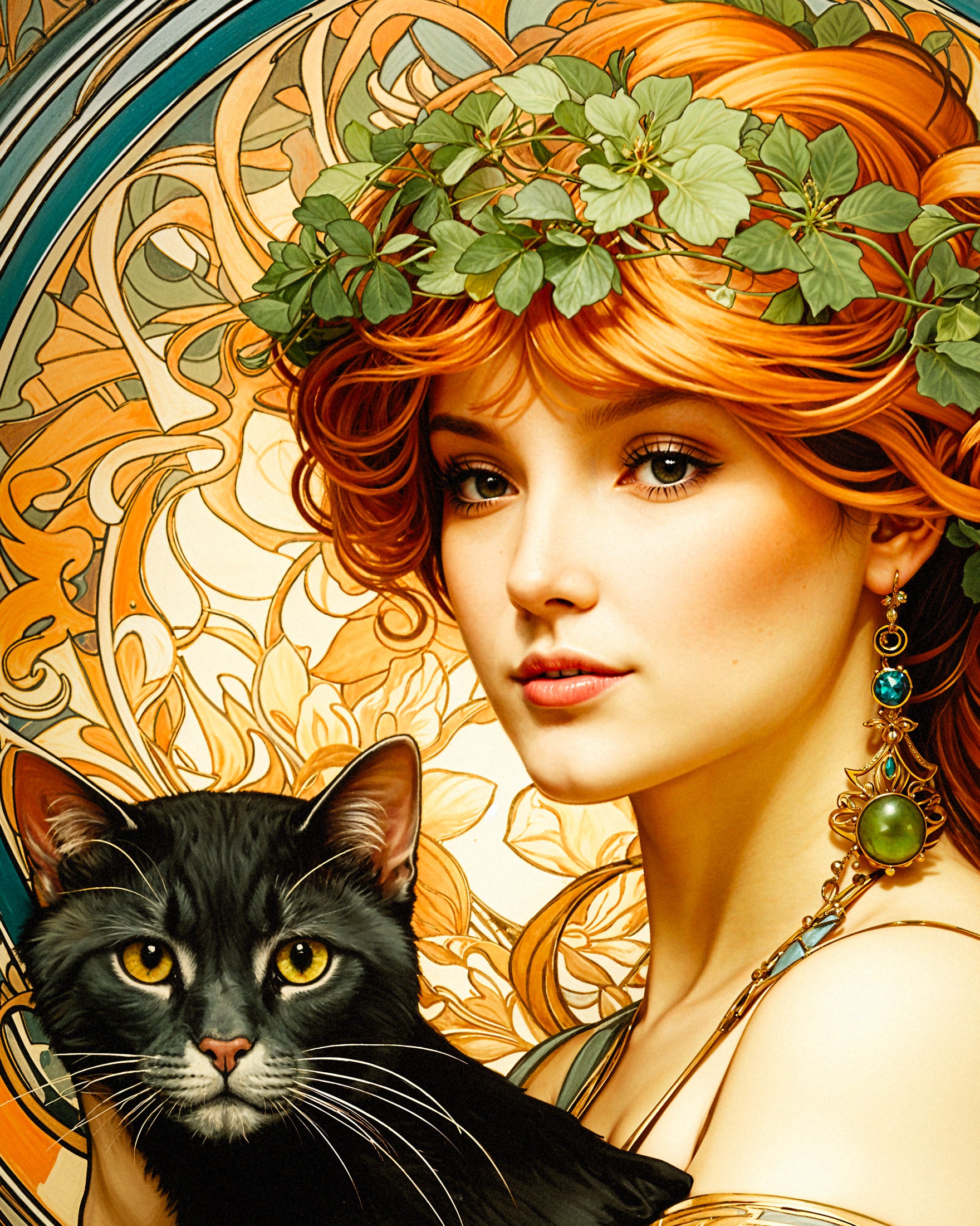 Mucha Kat, Art Nouveau - Plakat