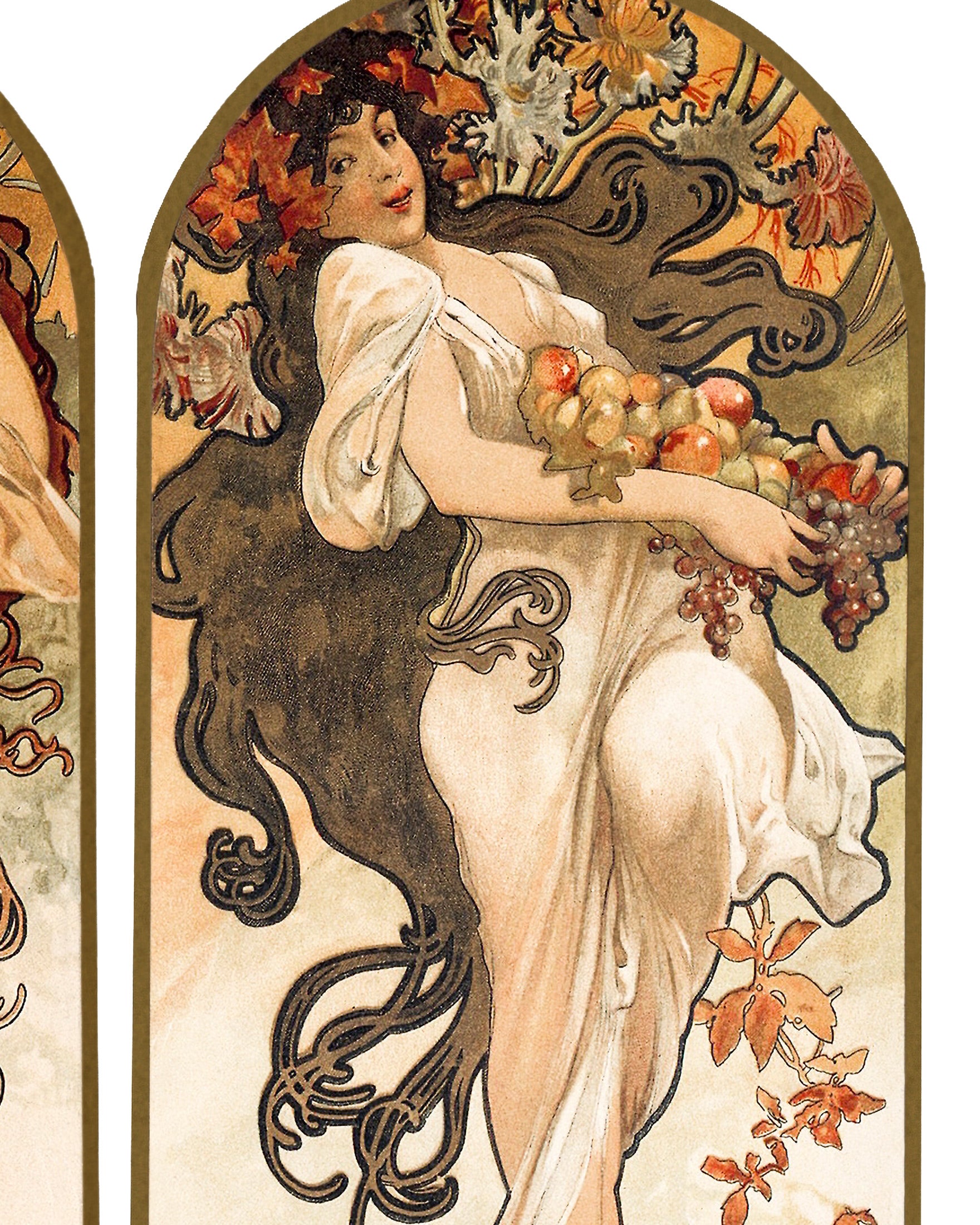 Alfons Mucha - The Seasons (1897) - Tryk