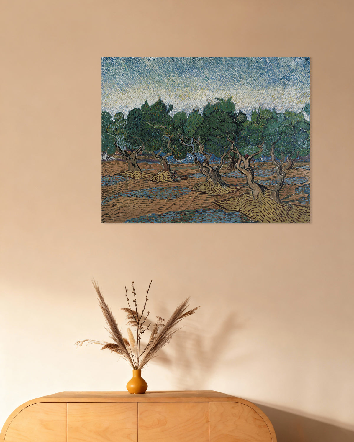 Poster med Olivlund (1889) af Vincent van Gogh
