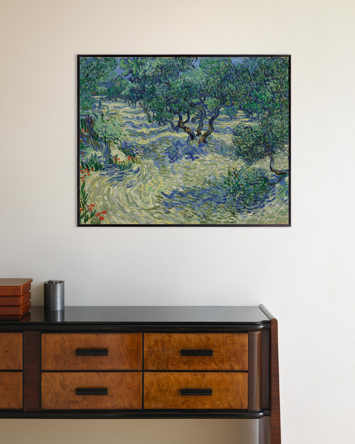 Poster med Olivenlund (1889) af Vincent van Gogh med metalramme