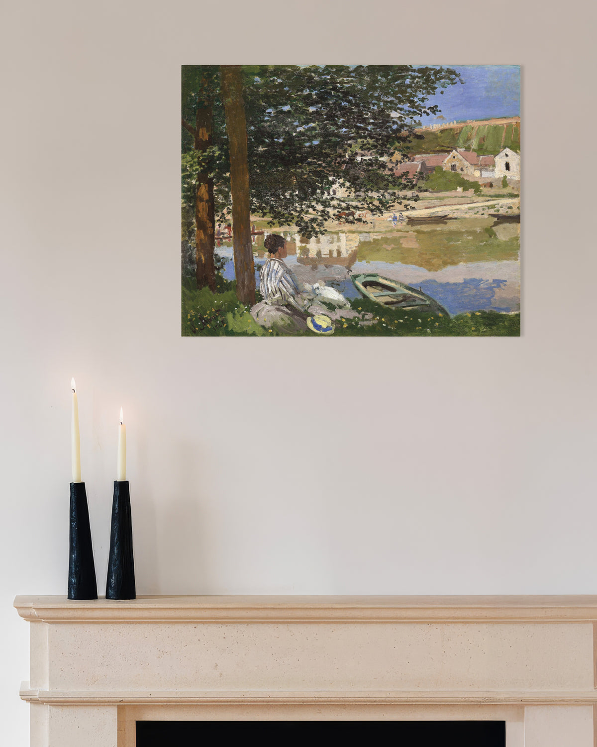 Plakat Ved Seinens bred, Bennecourt (1868) af Claude Monet