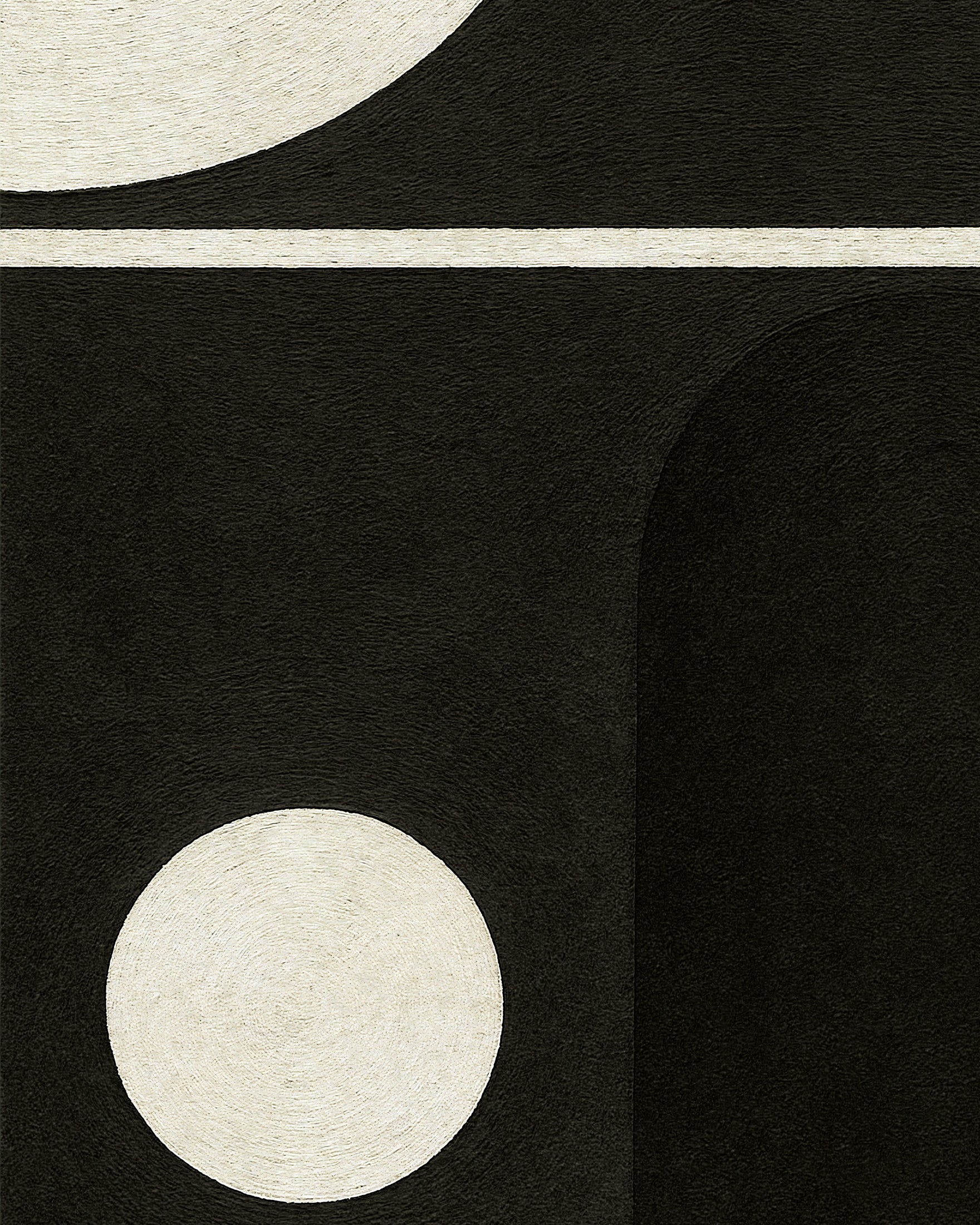 Sorte og hvide former – minimalistisk geometrisk poster