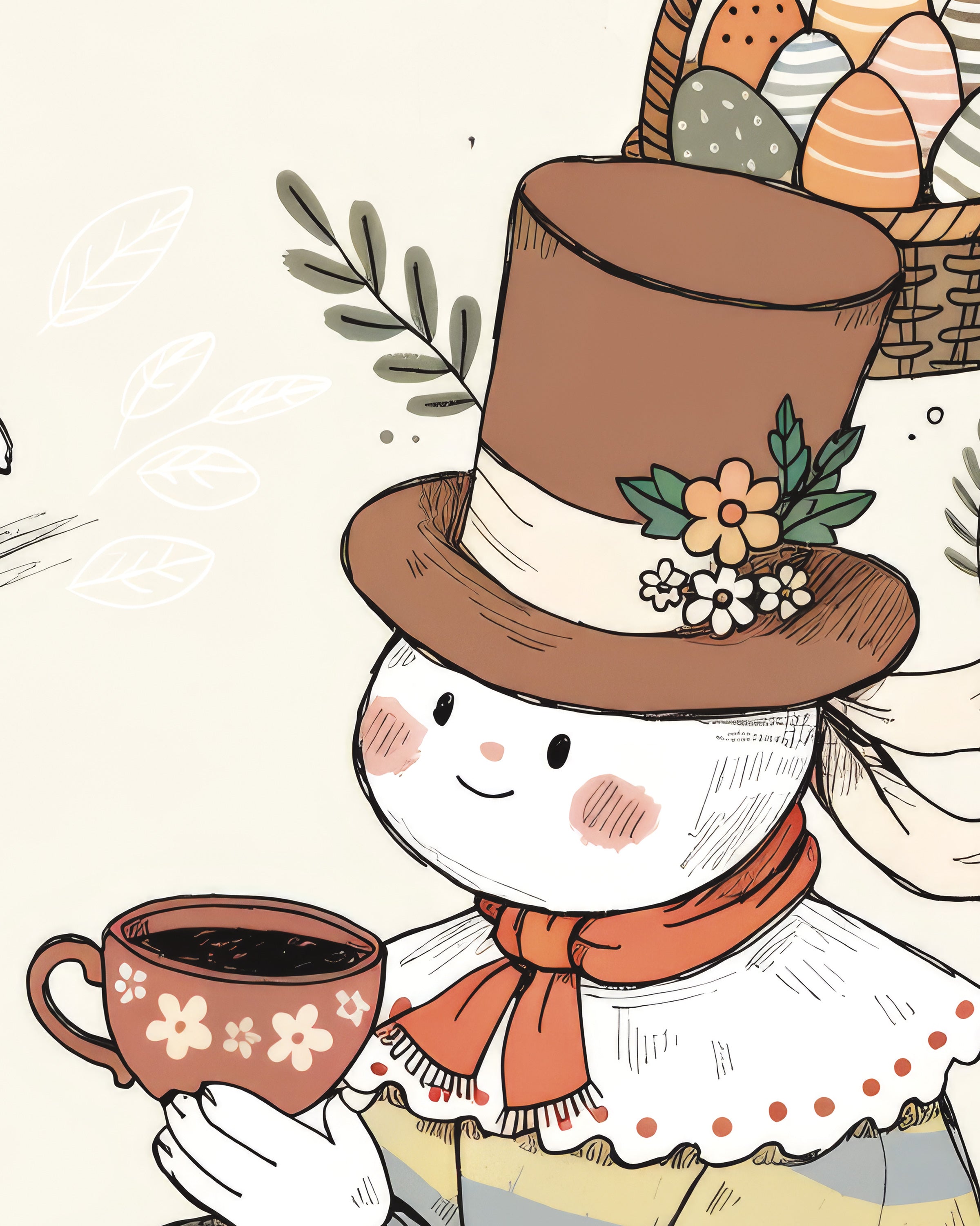 Påskete-pause illustration poster