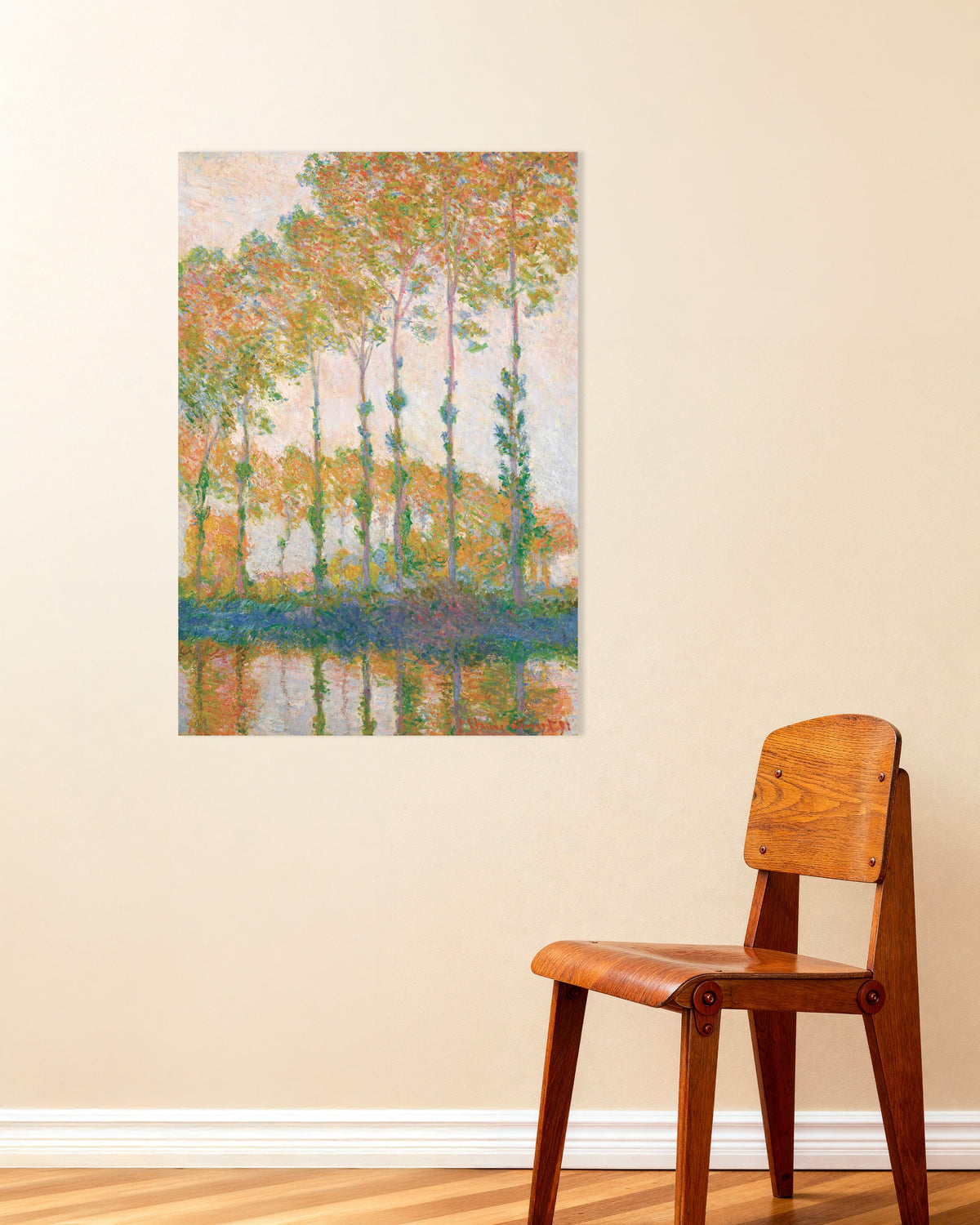 Plakat Popler ved Eptes bred, efterår (1891) af Claude Monet