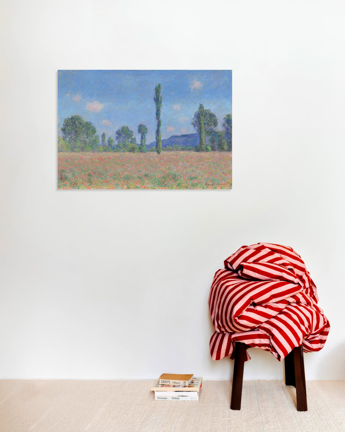 Plakat Valmuemark, Giverny (1890) af Claude Monet