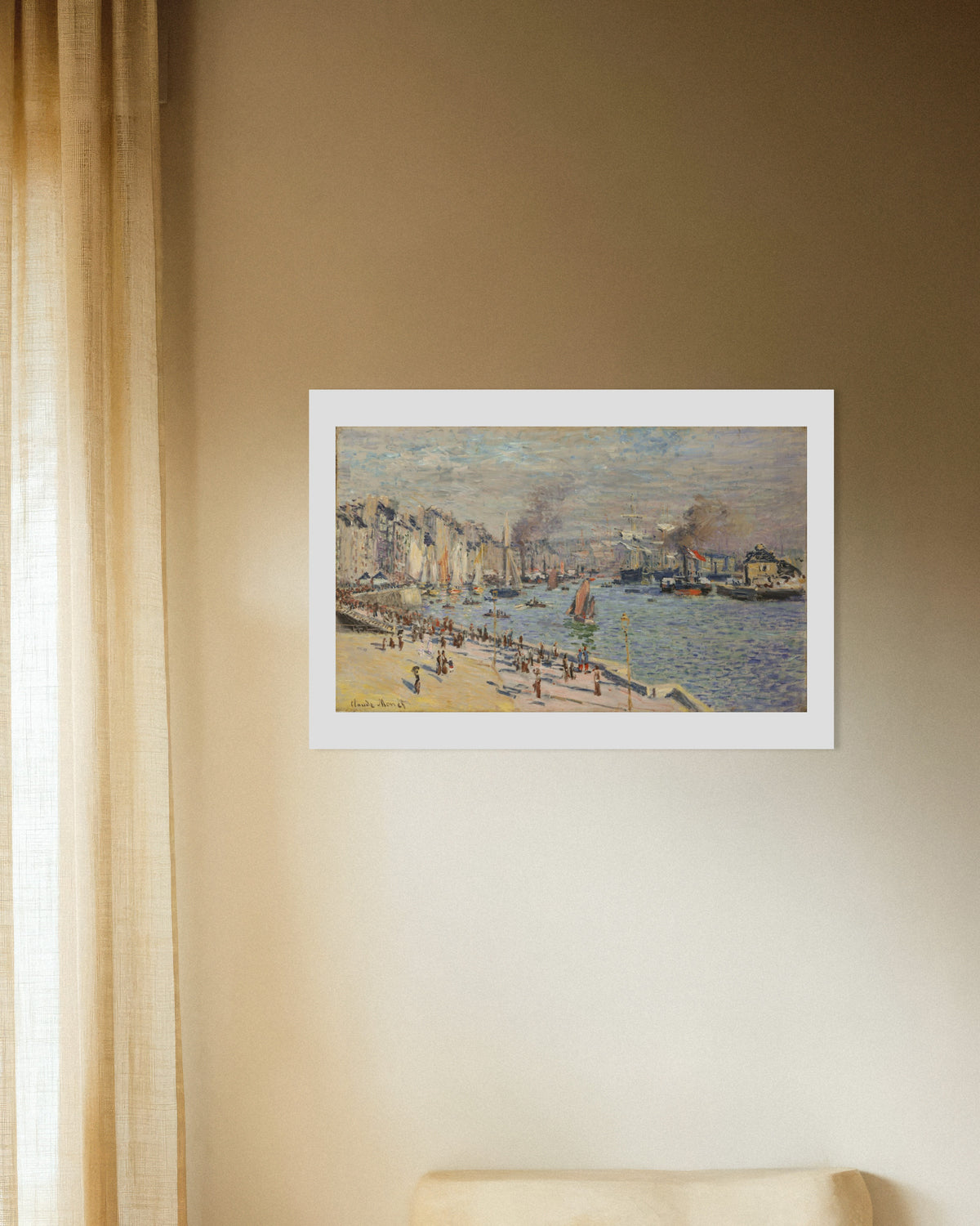 Plakat Havnen i Le Havre (1874) af Claude Monet