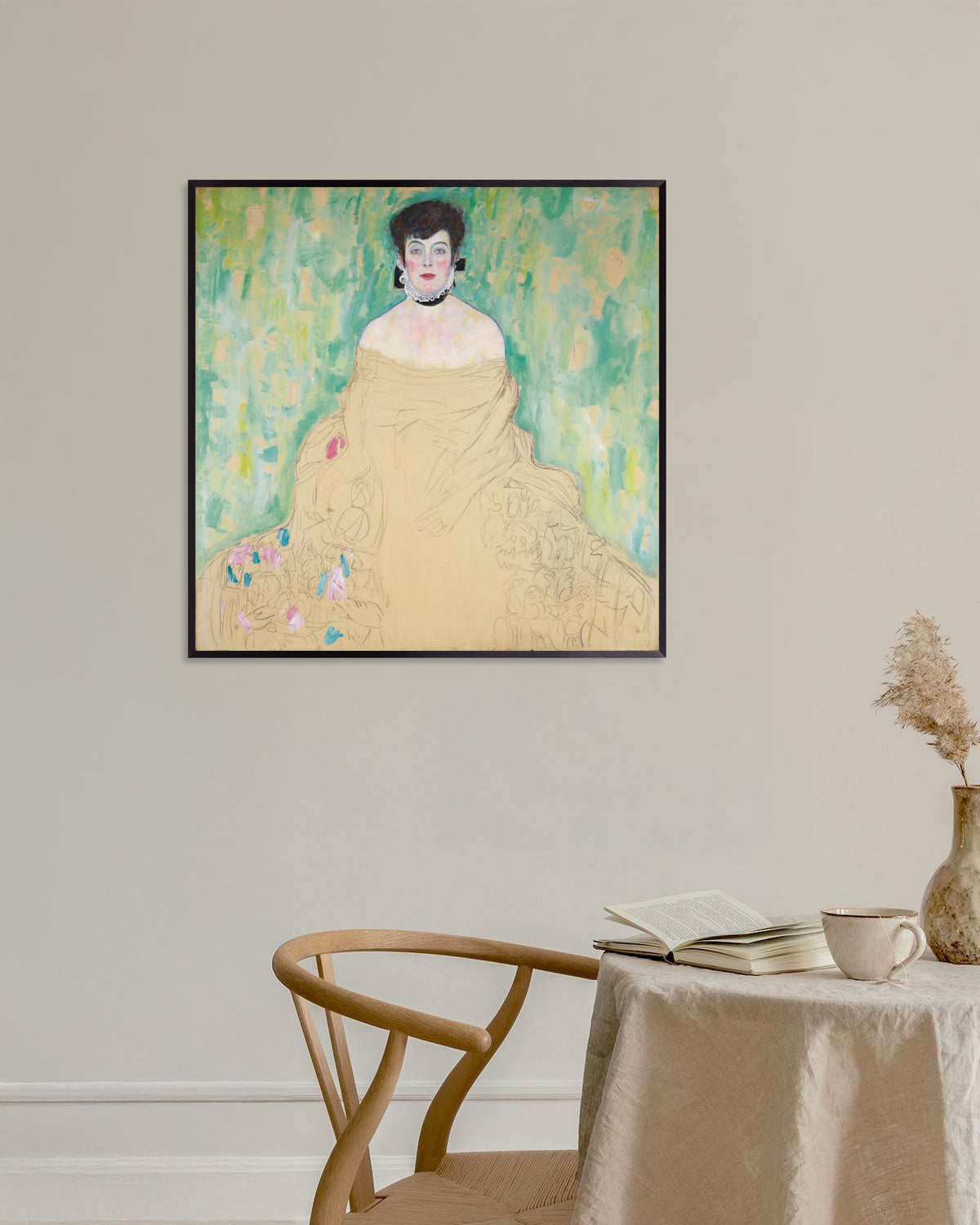 Plakat Portræt af Amalie Zuckerkandl (1917) af Gustav Klimt med metalramme